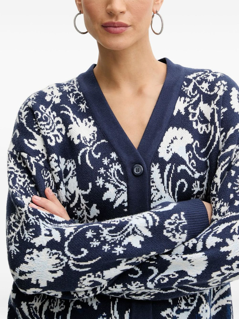 Melinda floral-jacquard cardigan 3