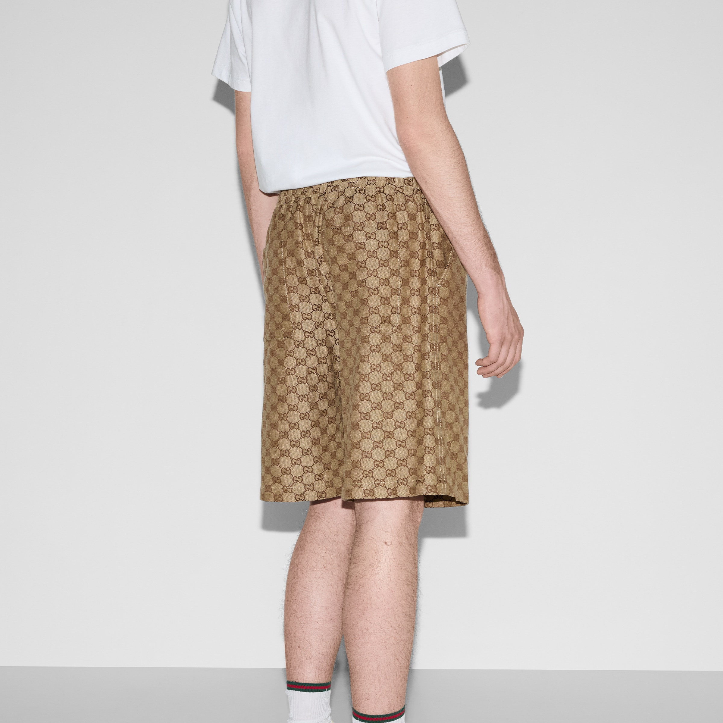 GG Supreme linen shorts - 4