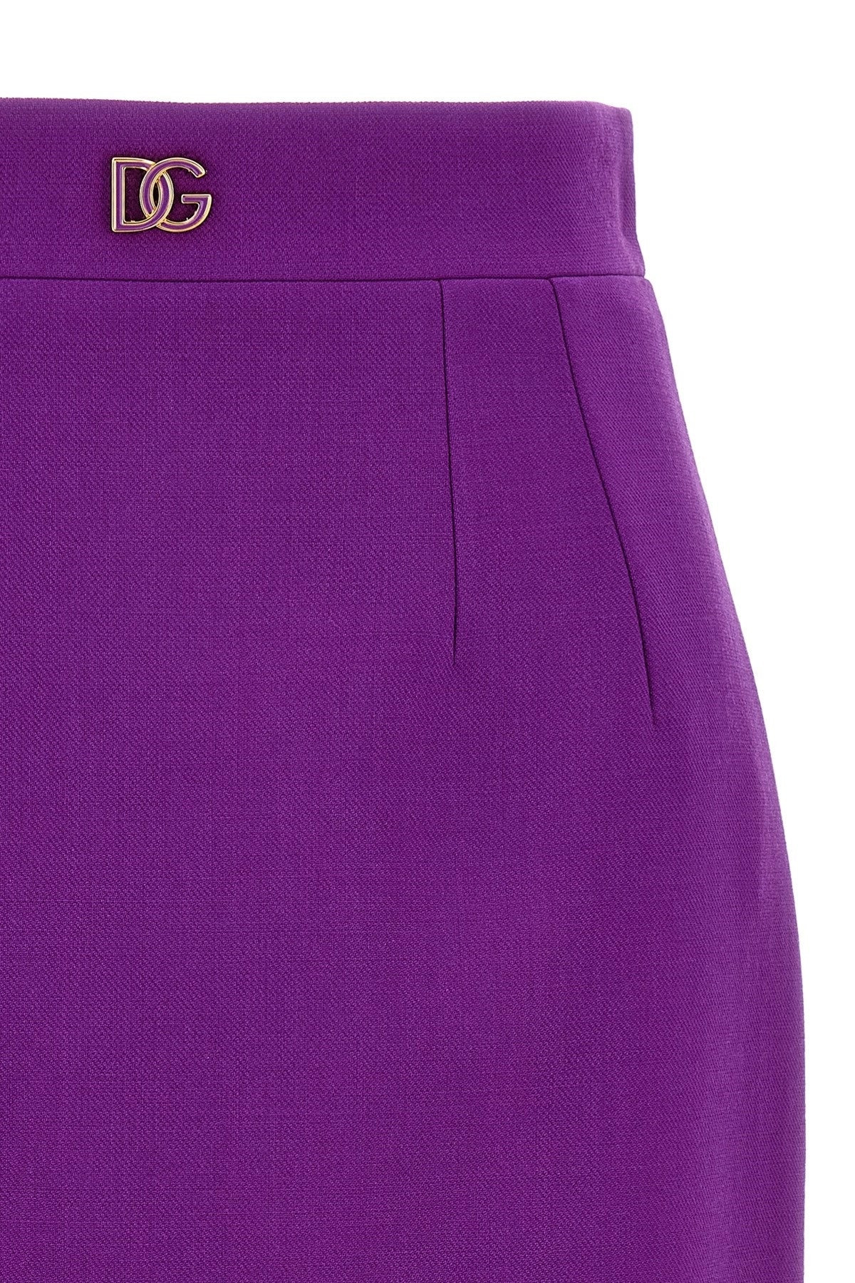 Dolce & Gabbana Women Metallic Logo Skirt - 3