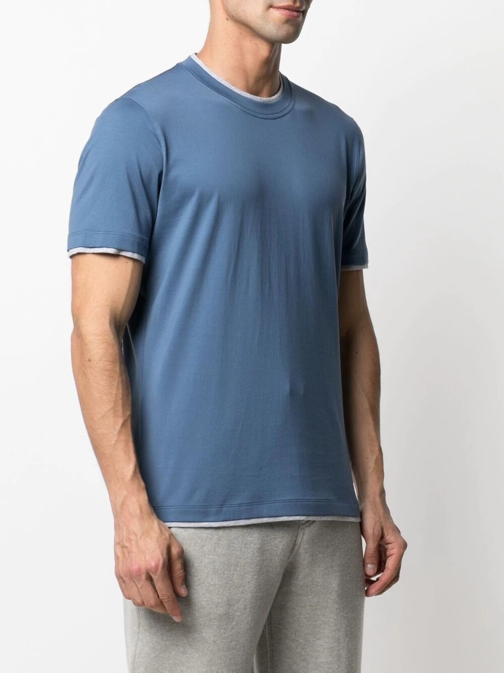 layered cotton T-shirt - 3