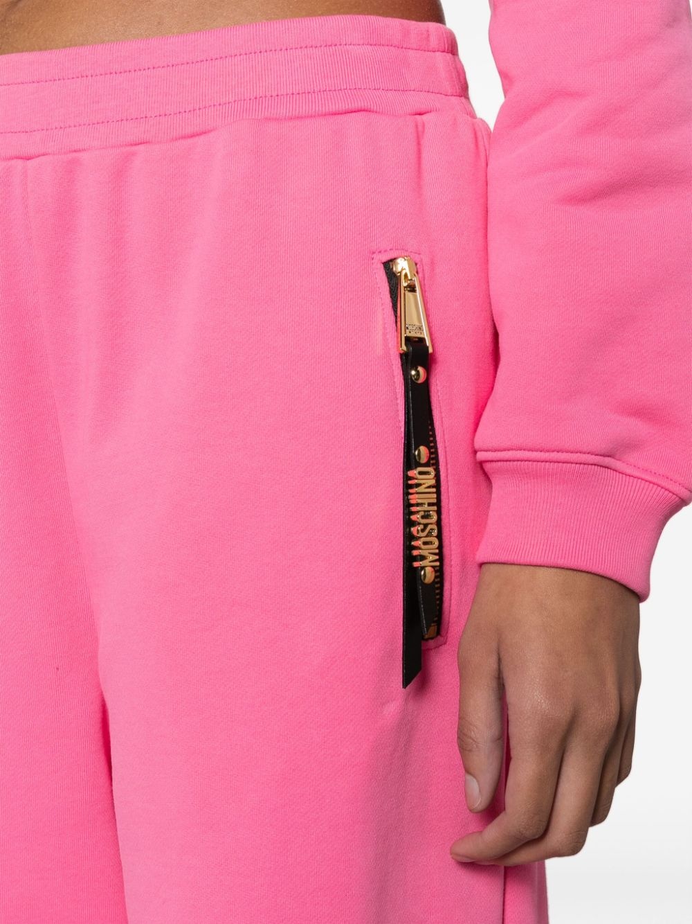 logo-lettering jersey track pants - 5