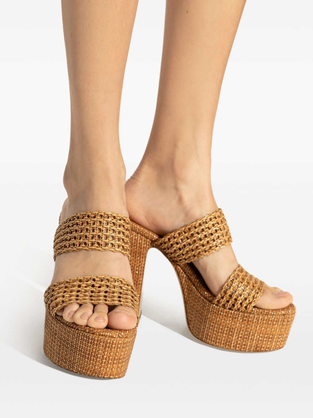 120mm woven-platform sandals - 5