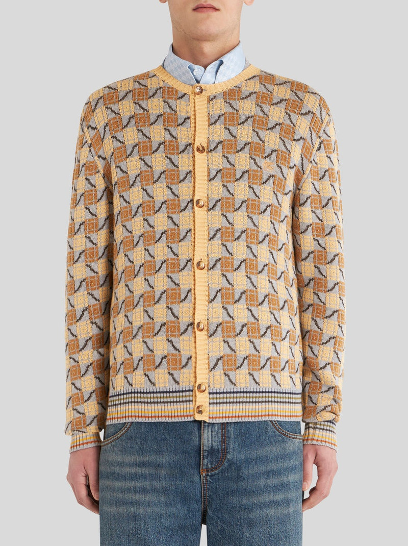 GEOMETRIC PATTERN KNITTED CARDIGAN 2