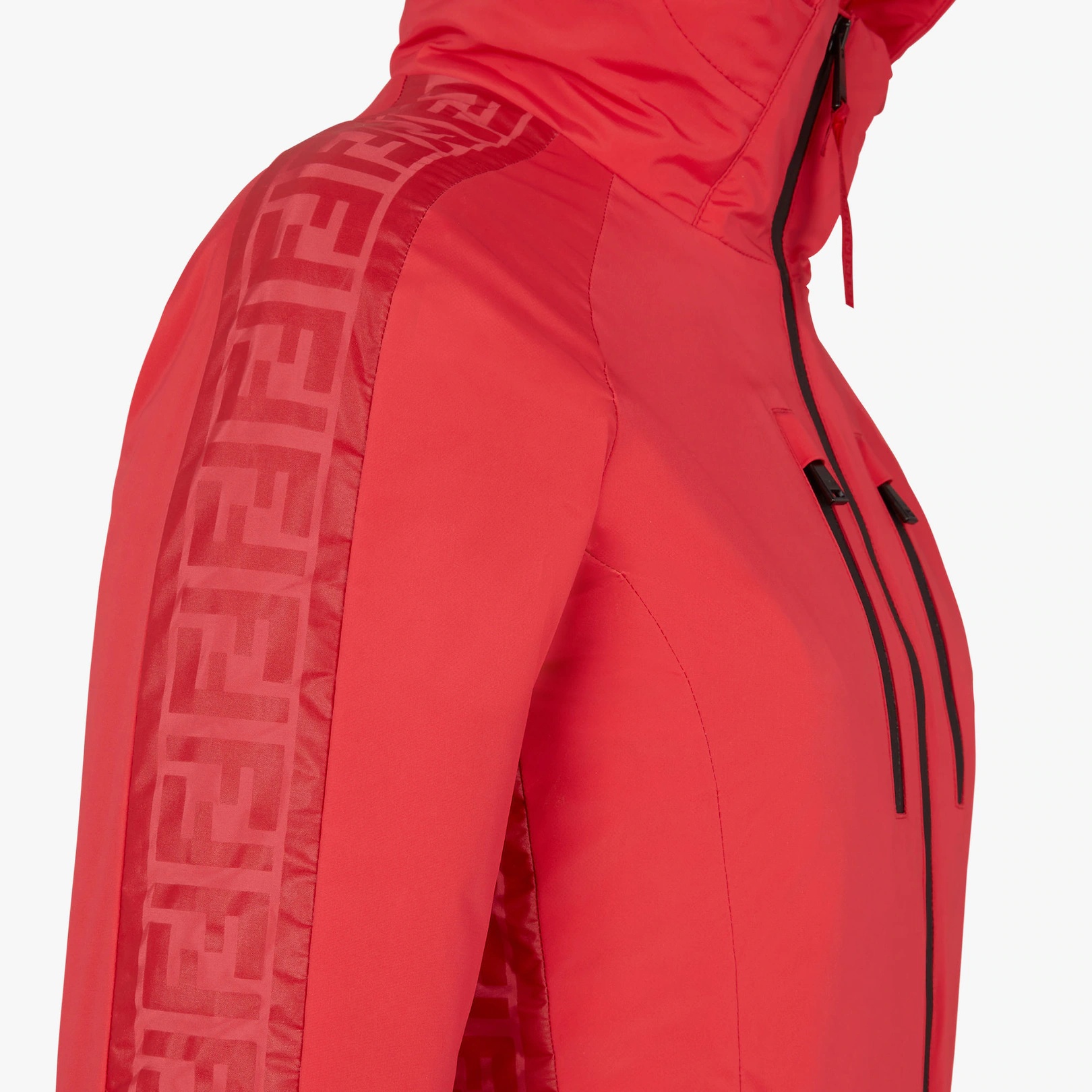 Red nylon ski suit - 4