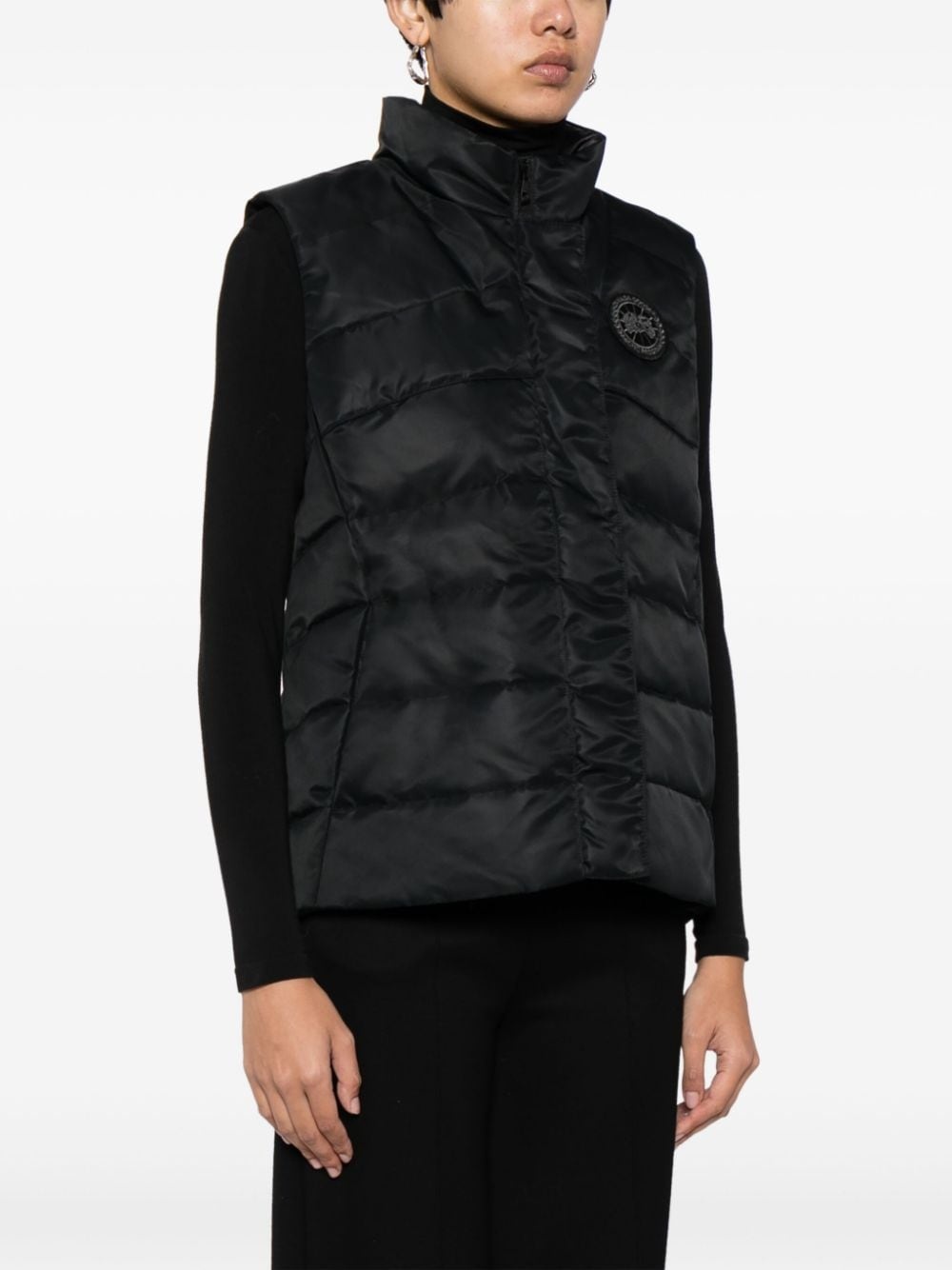 Freestyle logo-appliquÃ© padded gilet - 3