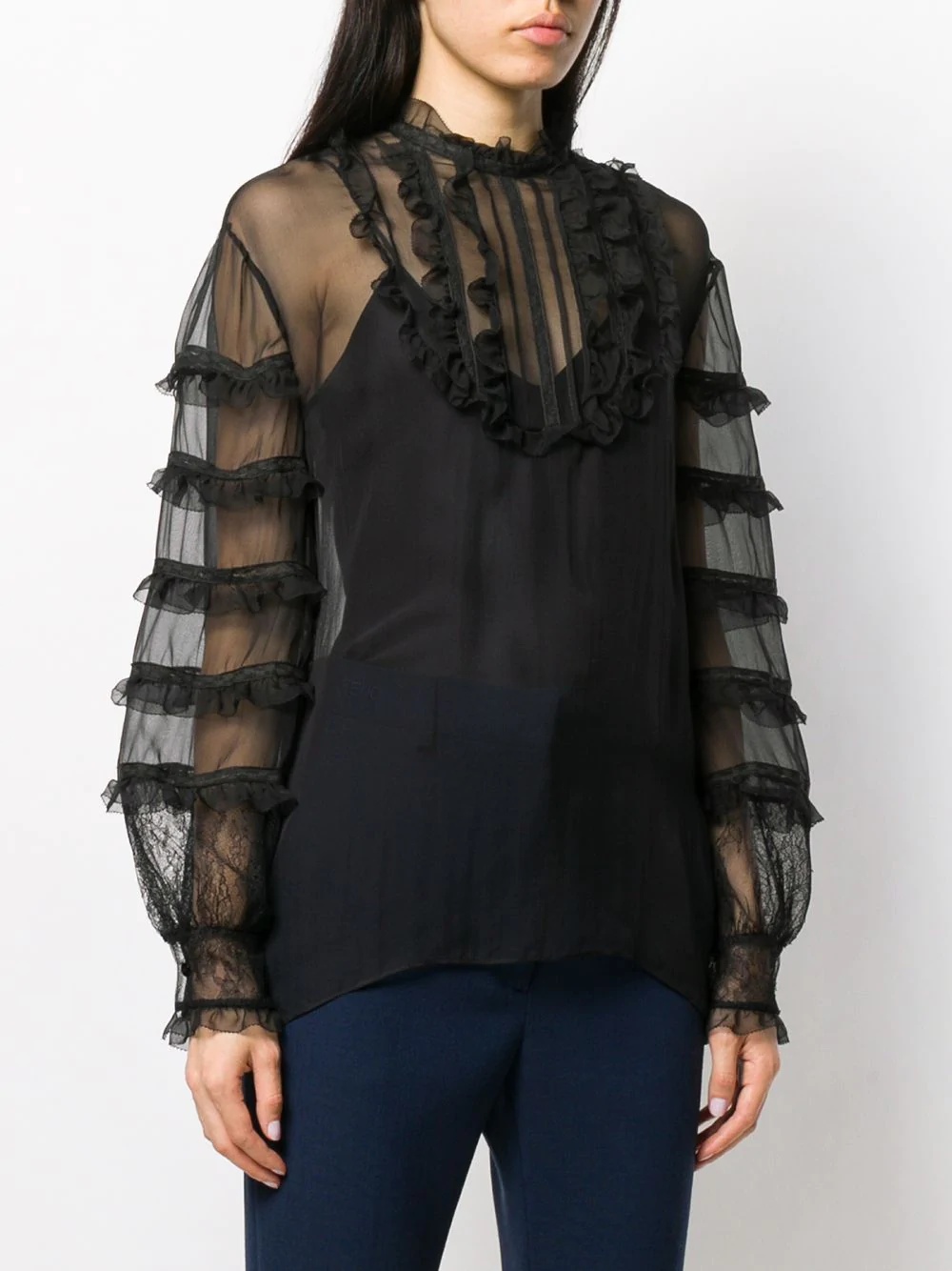 sheer organza blouse - 3