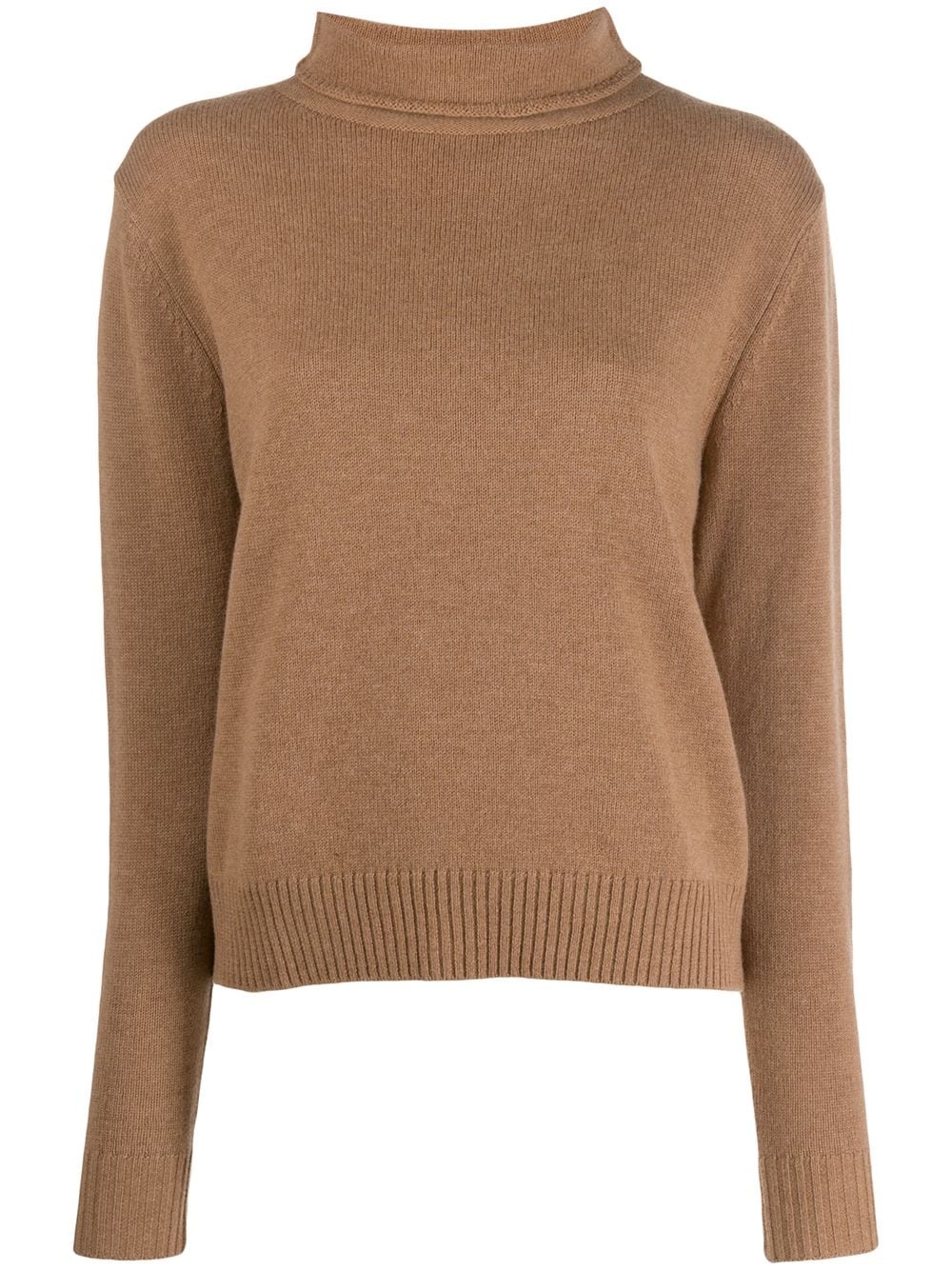 roll-neck fitted sweater - 1