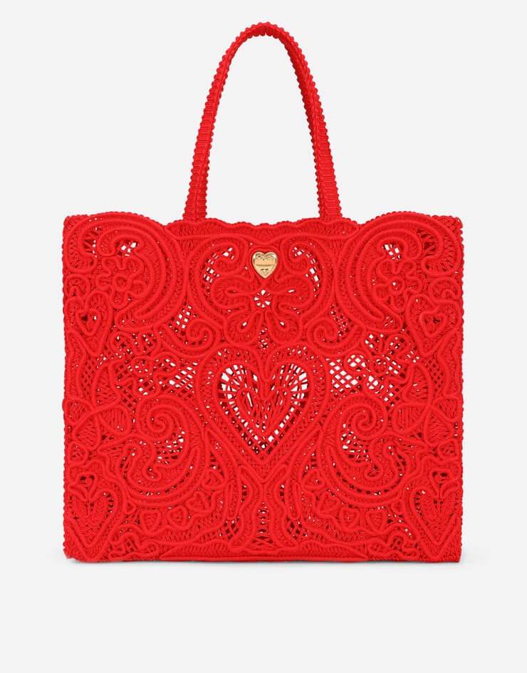 Large cordonetto lace Beatrice shopper - 1