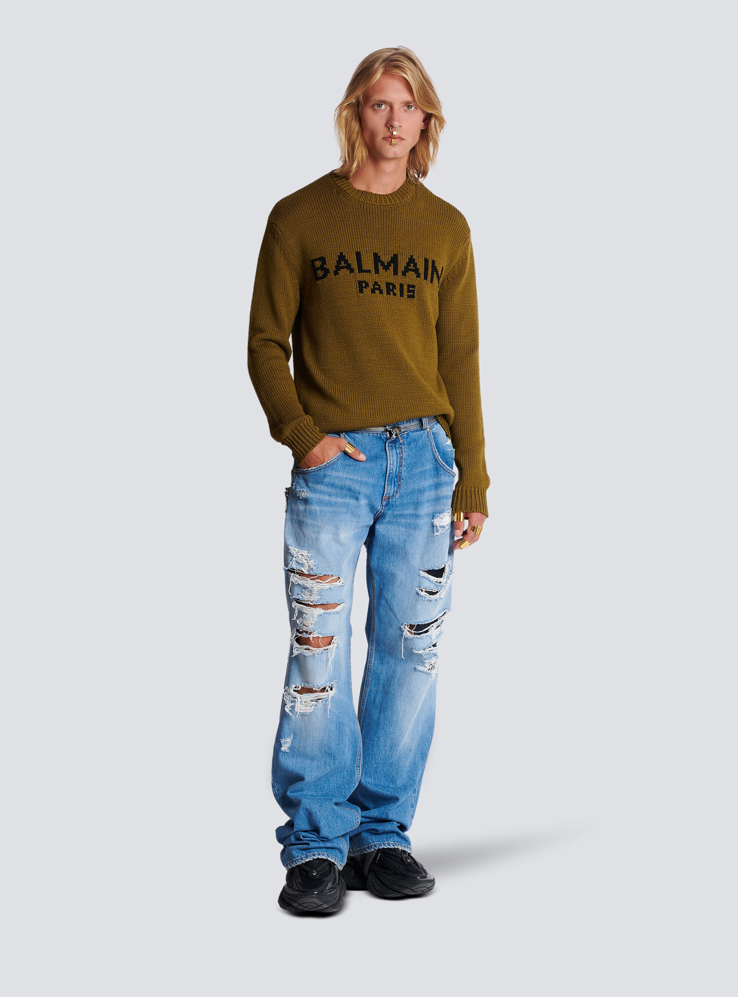 Wool jumper with Balmain logo - 2