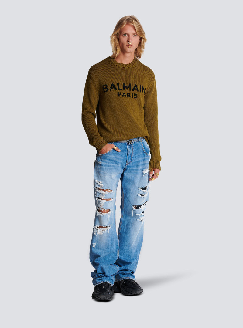 Balmain Wool jumper with Balmain logo outlook
