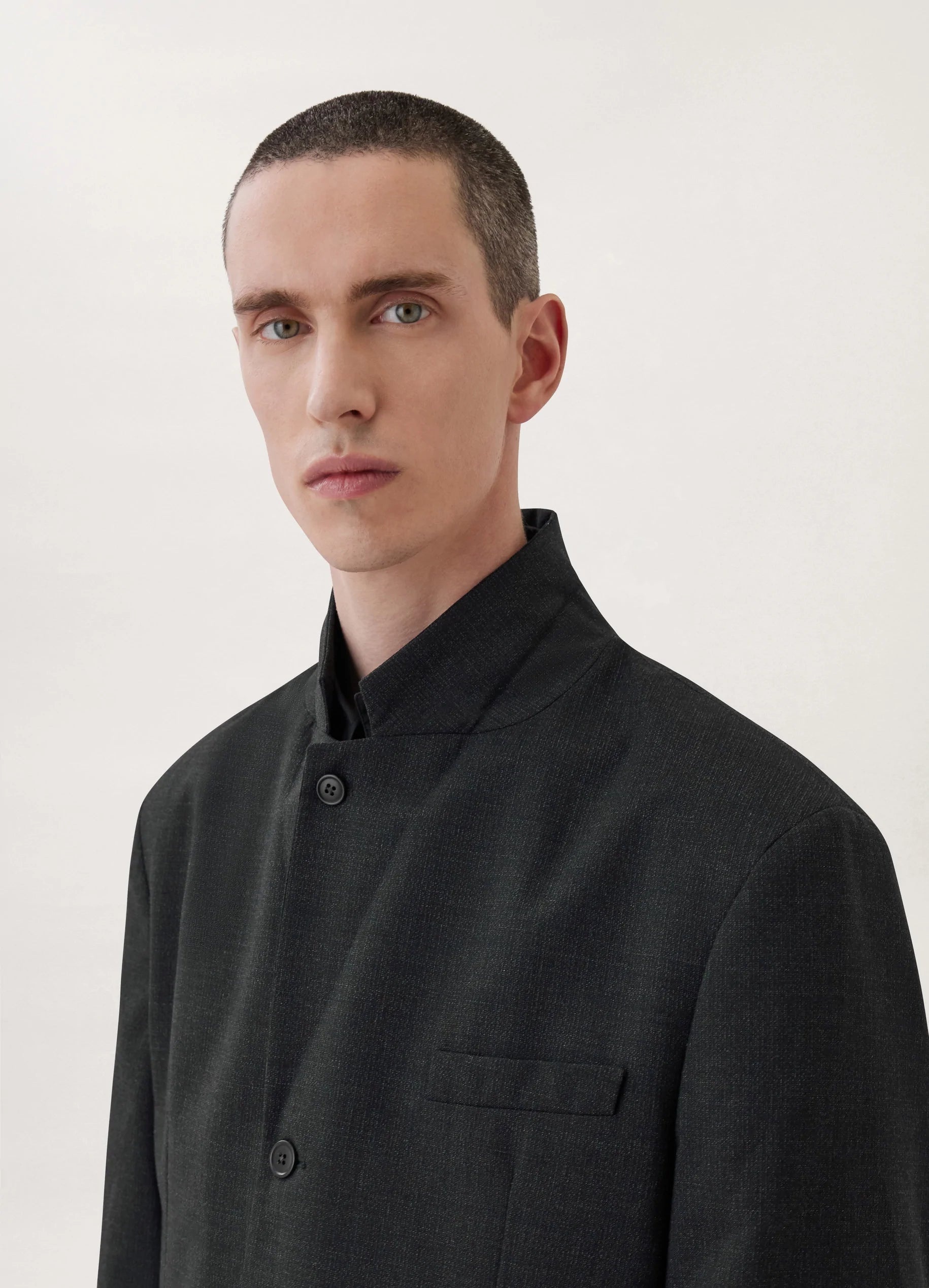 Lemaire 3 BUTTONS JACKET POLY WOOL | lemaire | REVERSIBLE