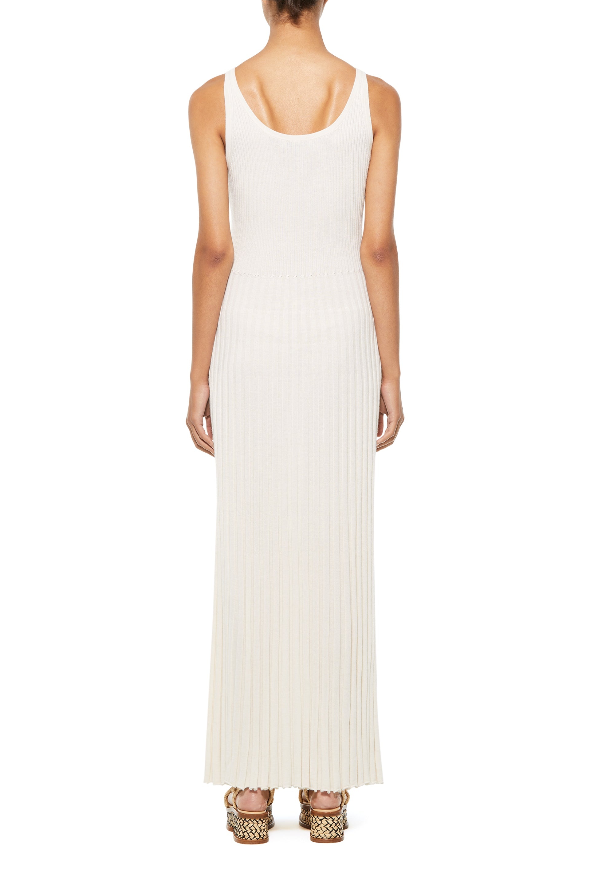 Maresca Dress in Ivory Cashmere Silk - 5