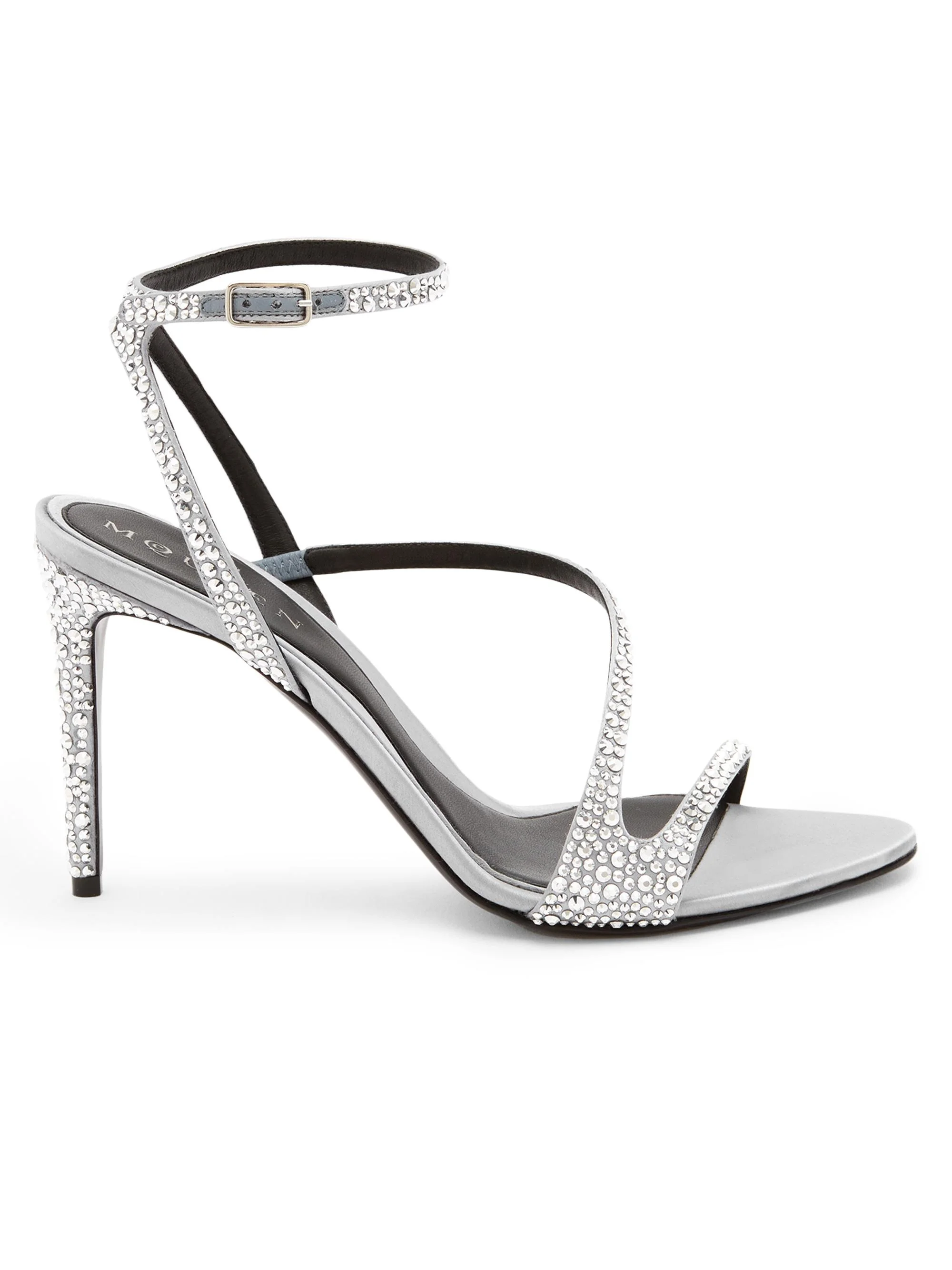 Women's Skull 90MM Embellished Strappy Sandals - Silver - 1