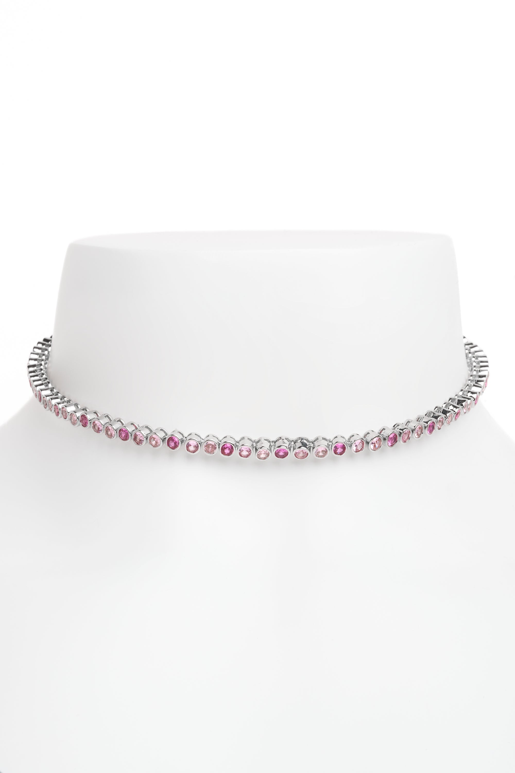 FADING PINK TENNIS NECKLACE - 3