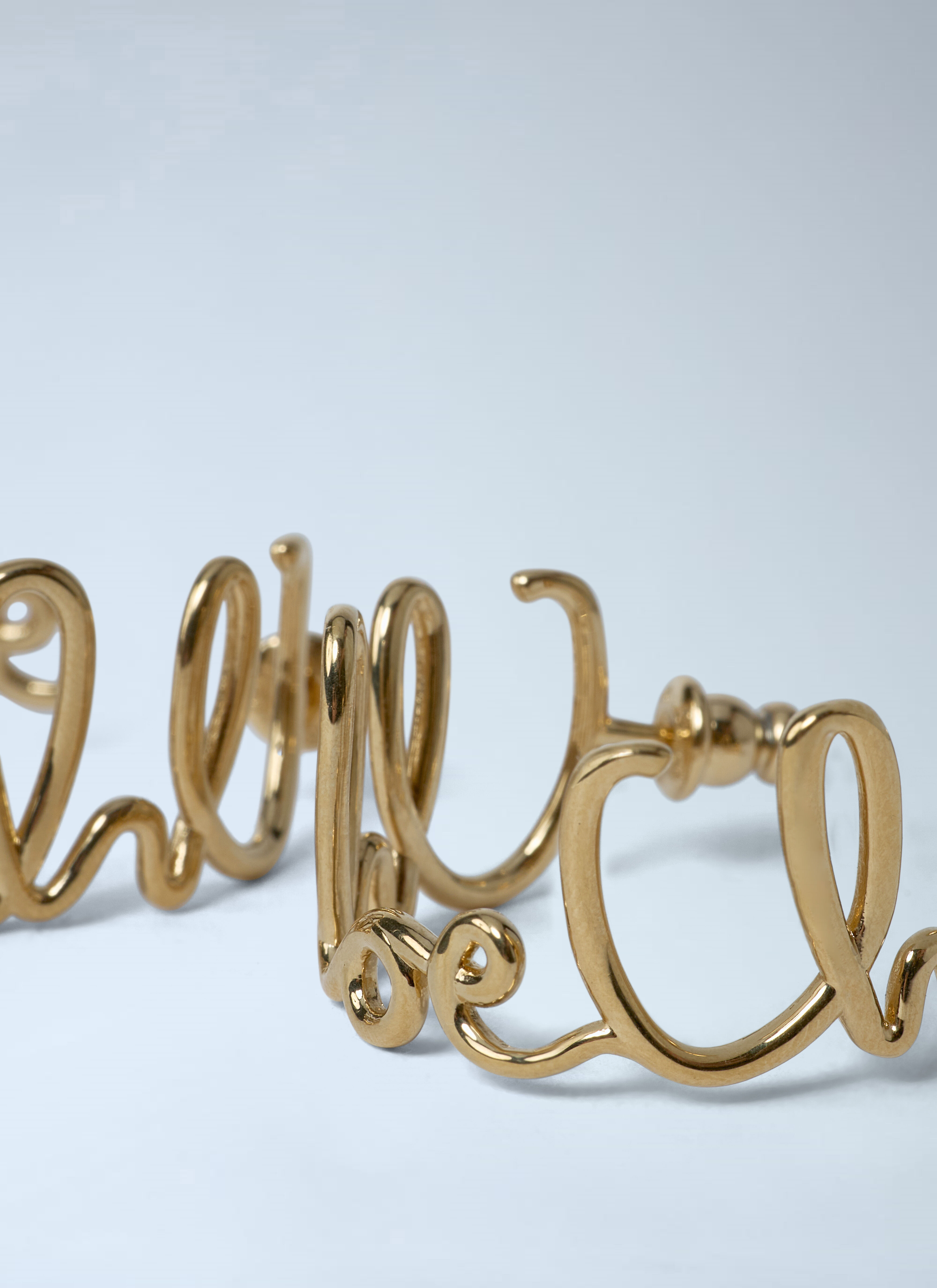 Logo Motif Hoop Earrings - 3