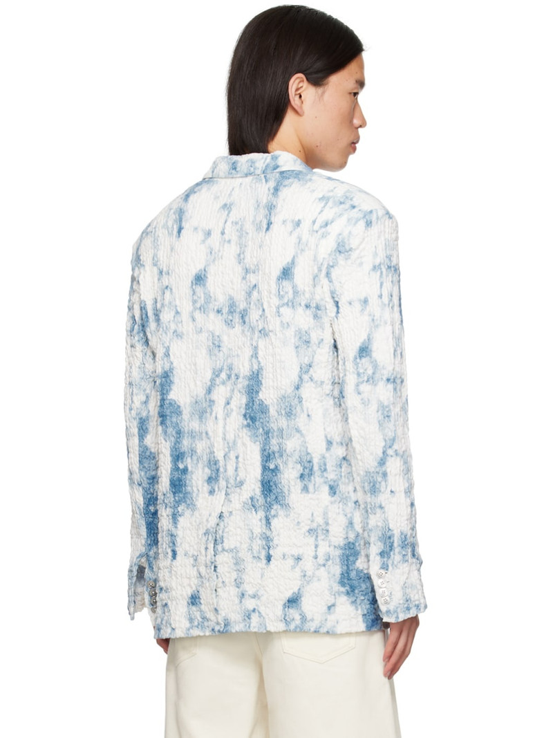 Blue & White Printed Blazer 3