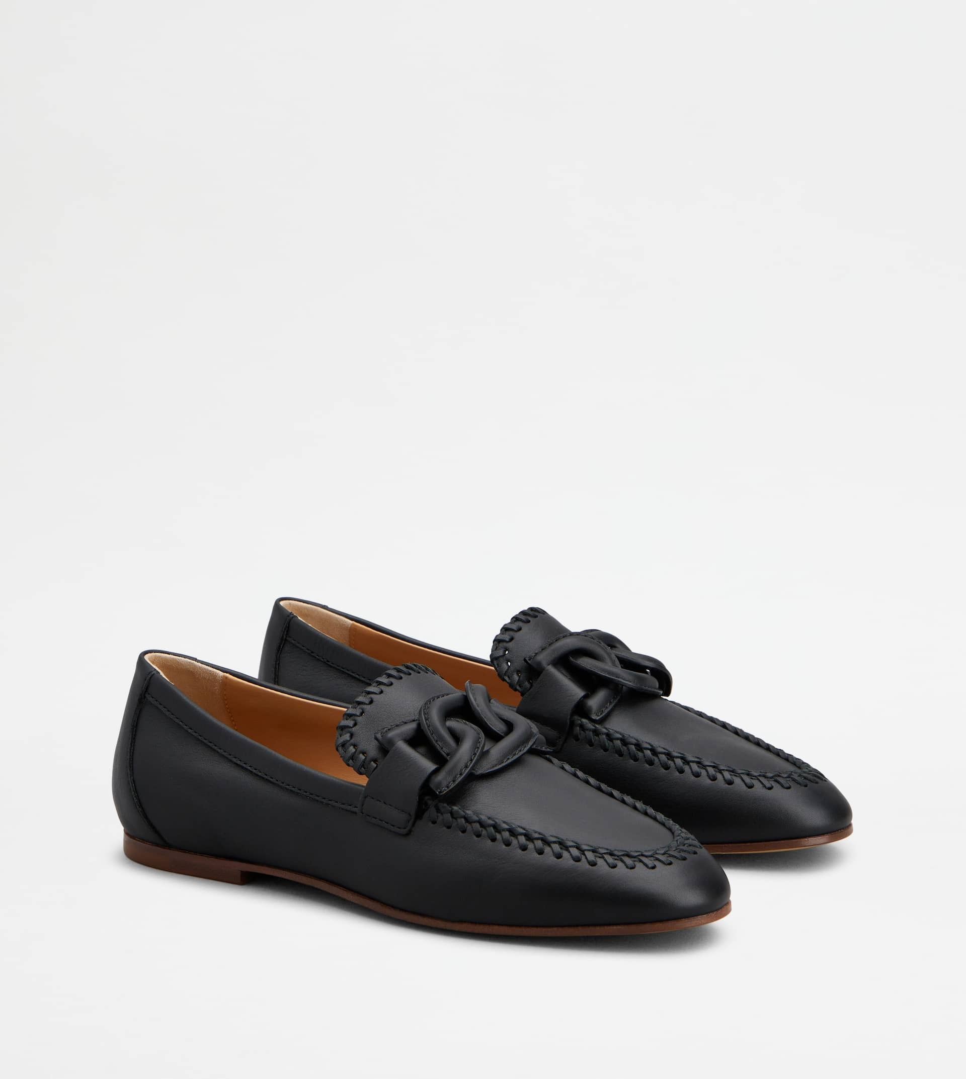 KATE LOAFERS IN LEATHER - BLACK - 3