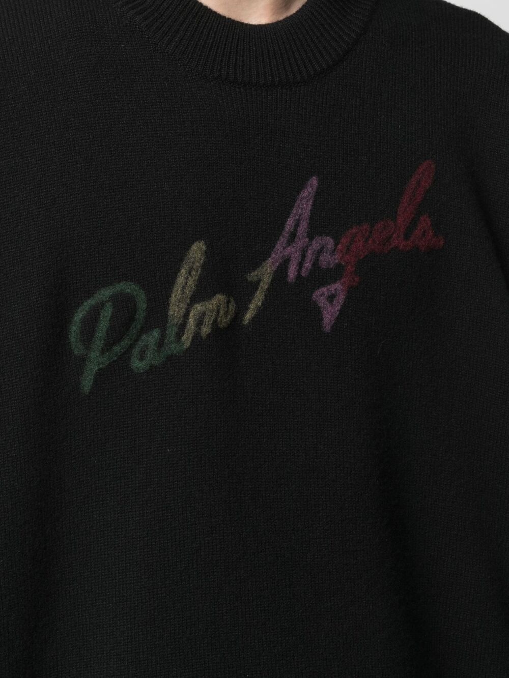 striped-edge logo jumper - 5