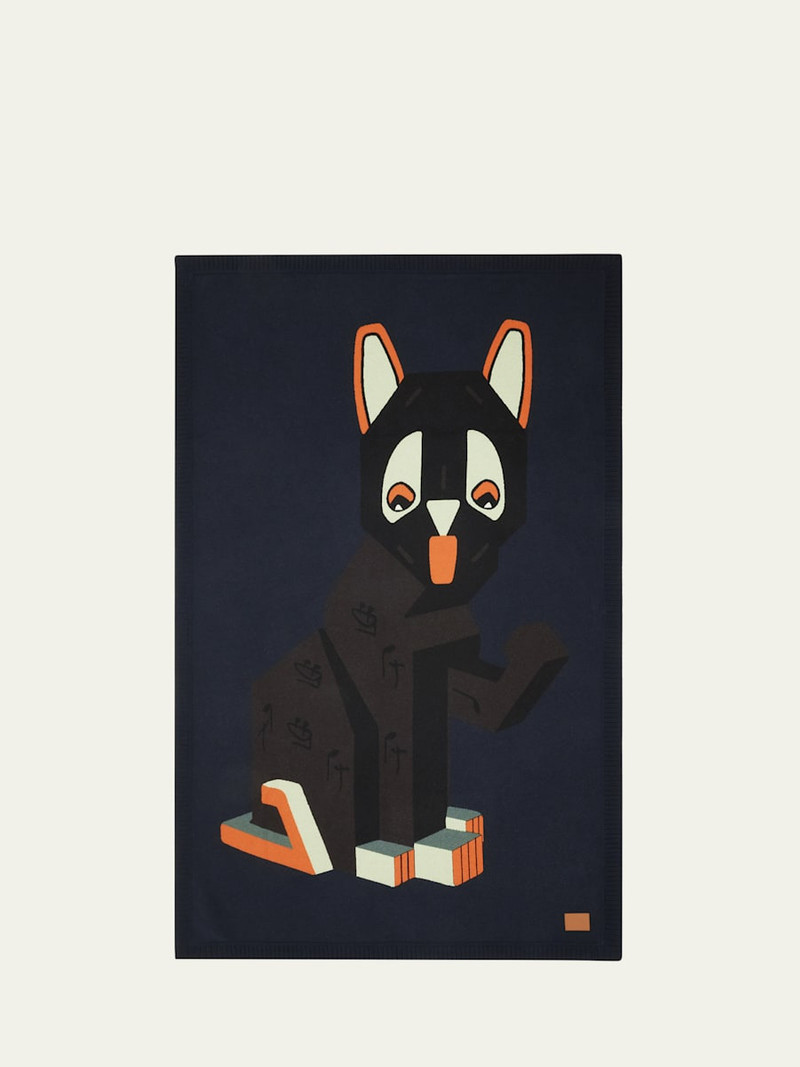 Loewe x Louis Wain Futurist Cats Wool Blanket, 55" x 80" outlook