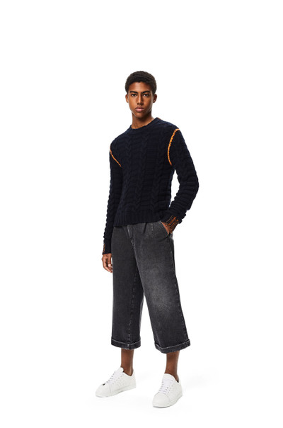 Loewe Cable knit sweater in wool and cashmere outlook