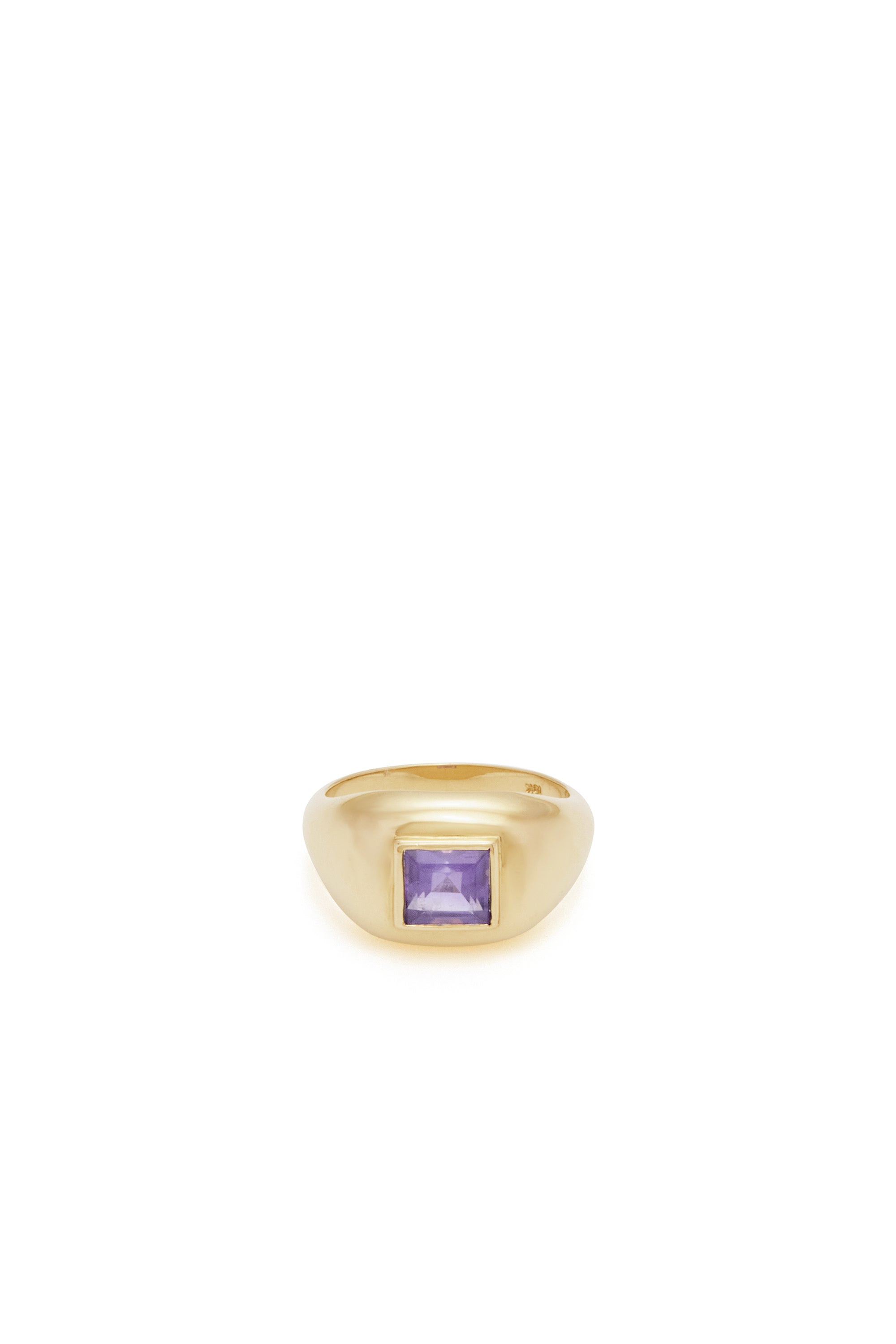 Medium Ring in 18K Yellow Gold & Amethyst Stone - 3