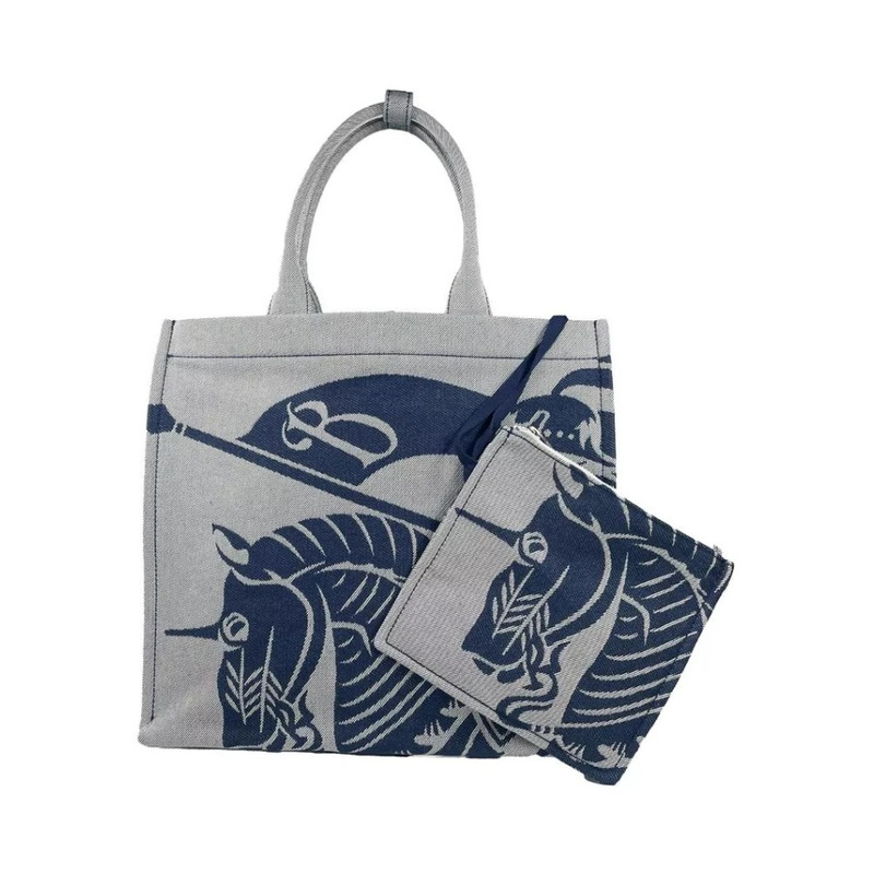 Burberry KNIGHT LOGO CANVAS TOTE BAG WITH COIN POUCH outlook