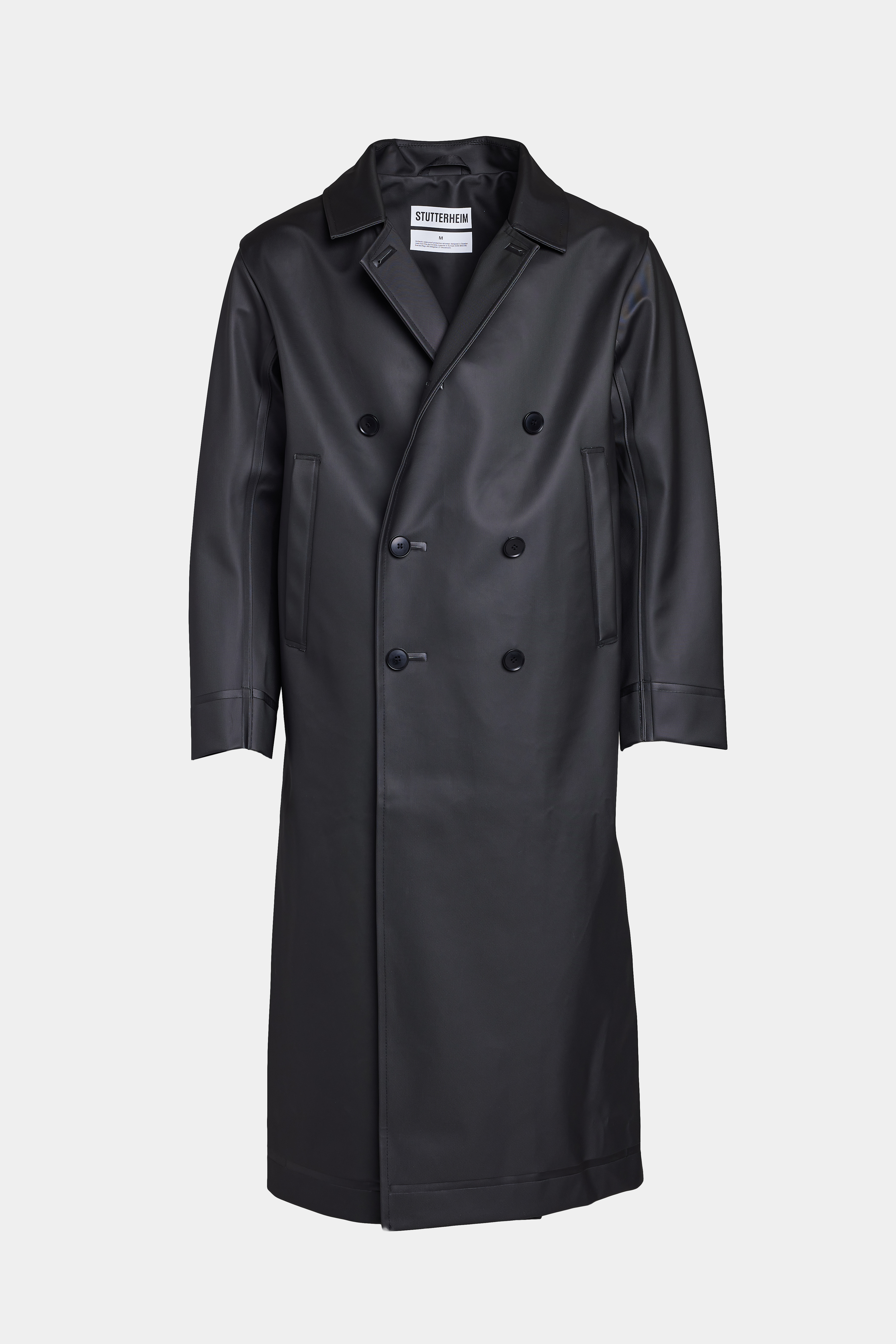 Rosenbad Long Double Breasted Overcoat Black - 6