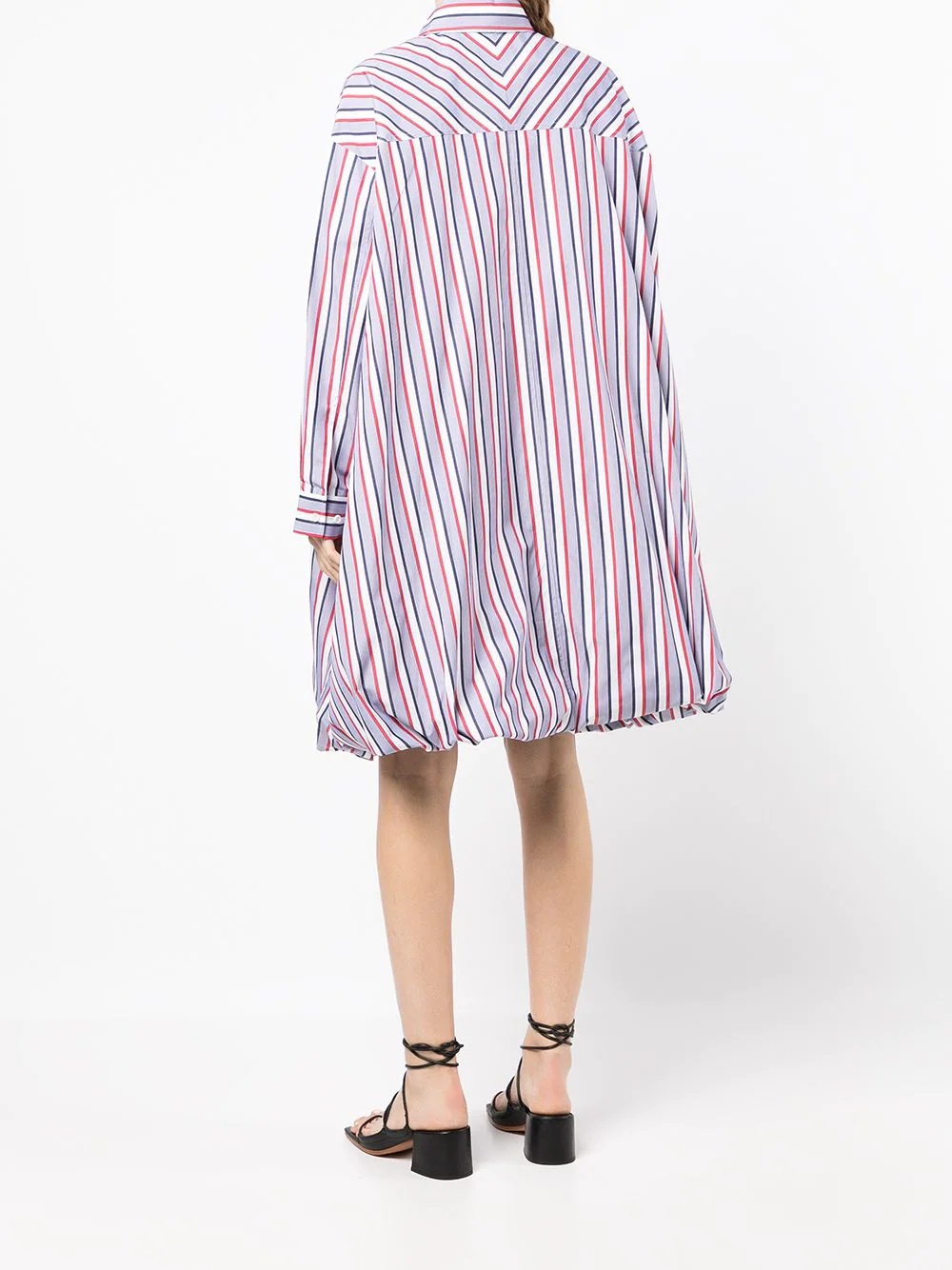 stripe-detail shirt dress - 4