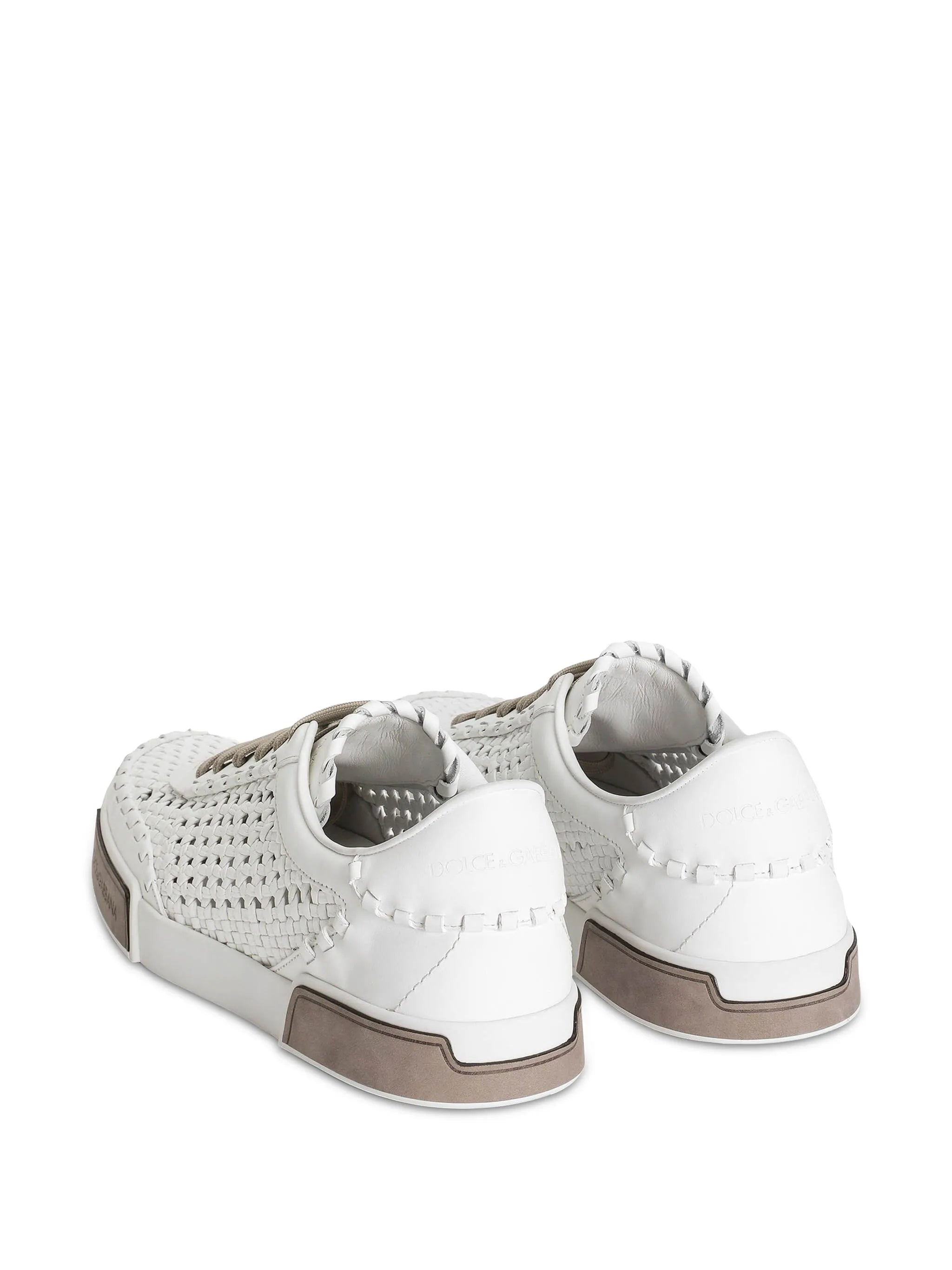 Woven Leather Sneakers - 3