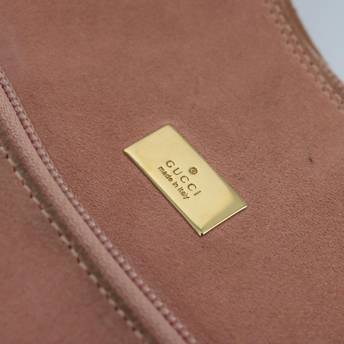 GUCCI Hand Bag Suede Pink Gold 001 3386 001 3386 - 14
