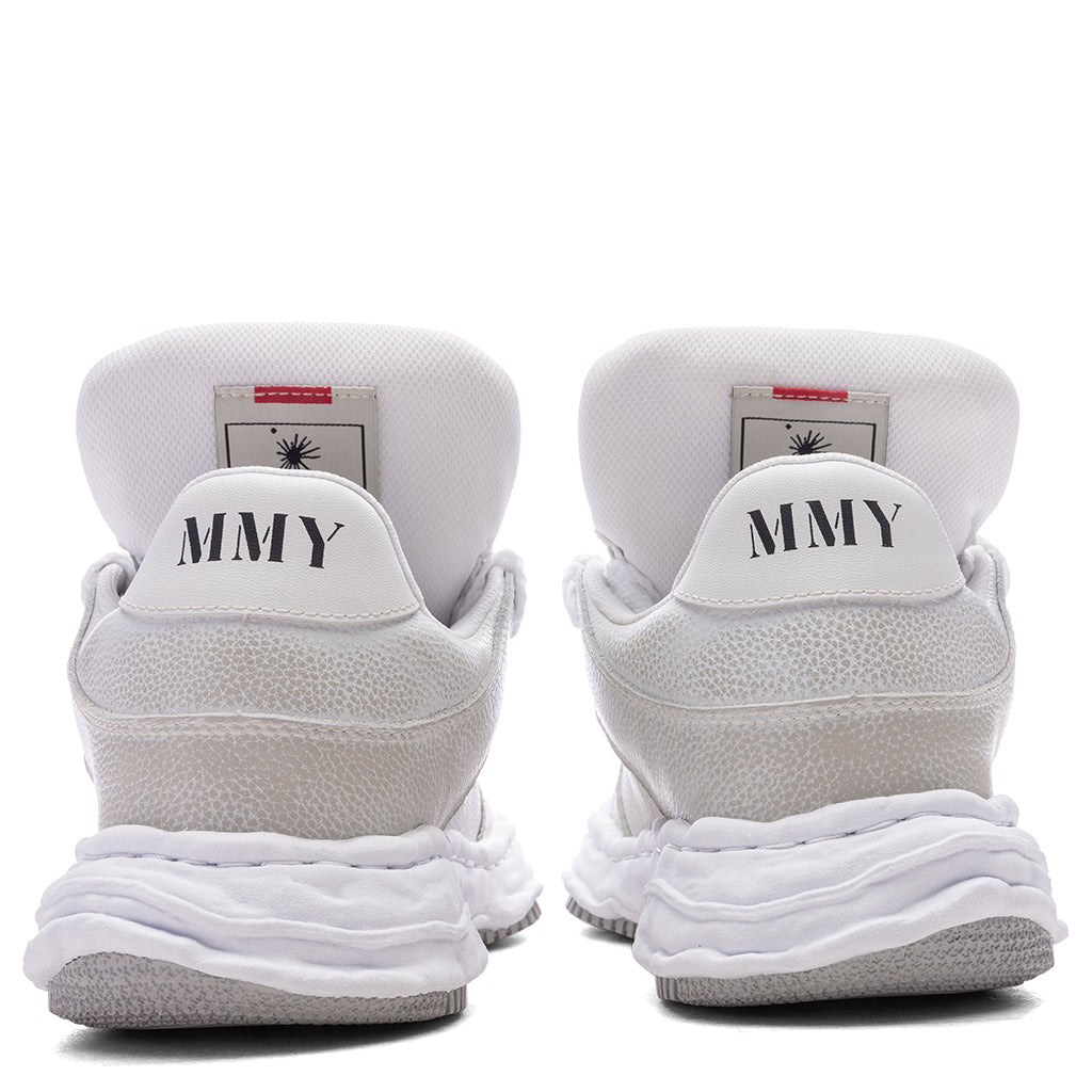 WAYNE PUFFER LOW OG SOLE BRUSHED SHRINK LEATHER - WHITE - 4