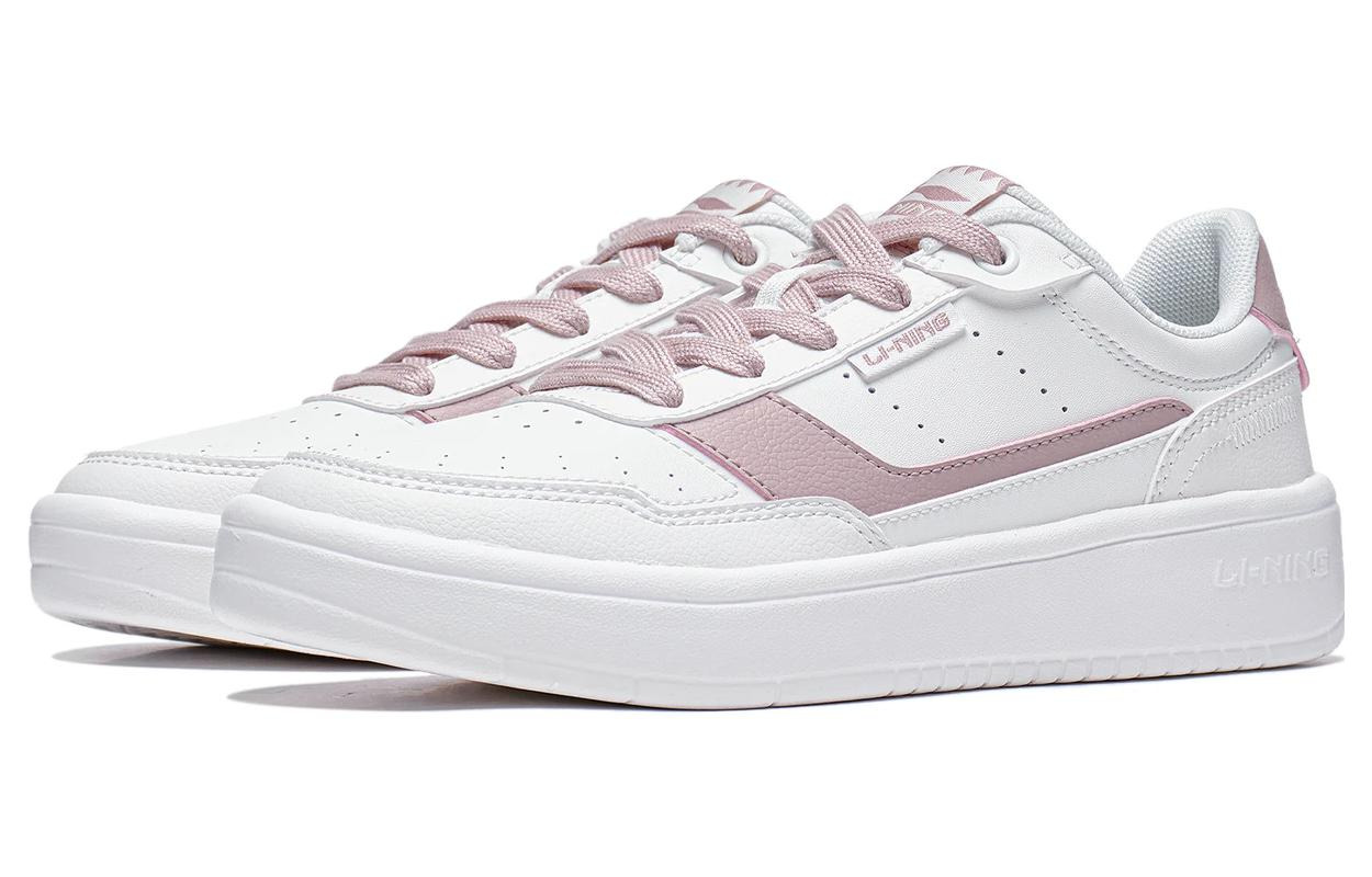 (WMNS) Li-Ning Qingyi Skate Shoes 'White Pink' AGCT402-3 - 3