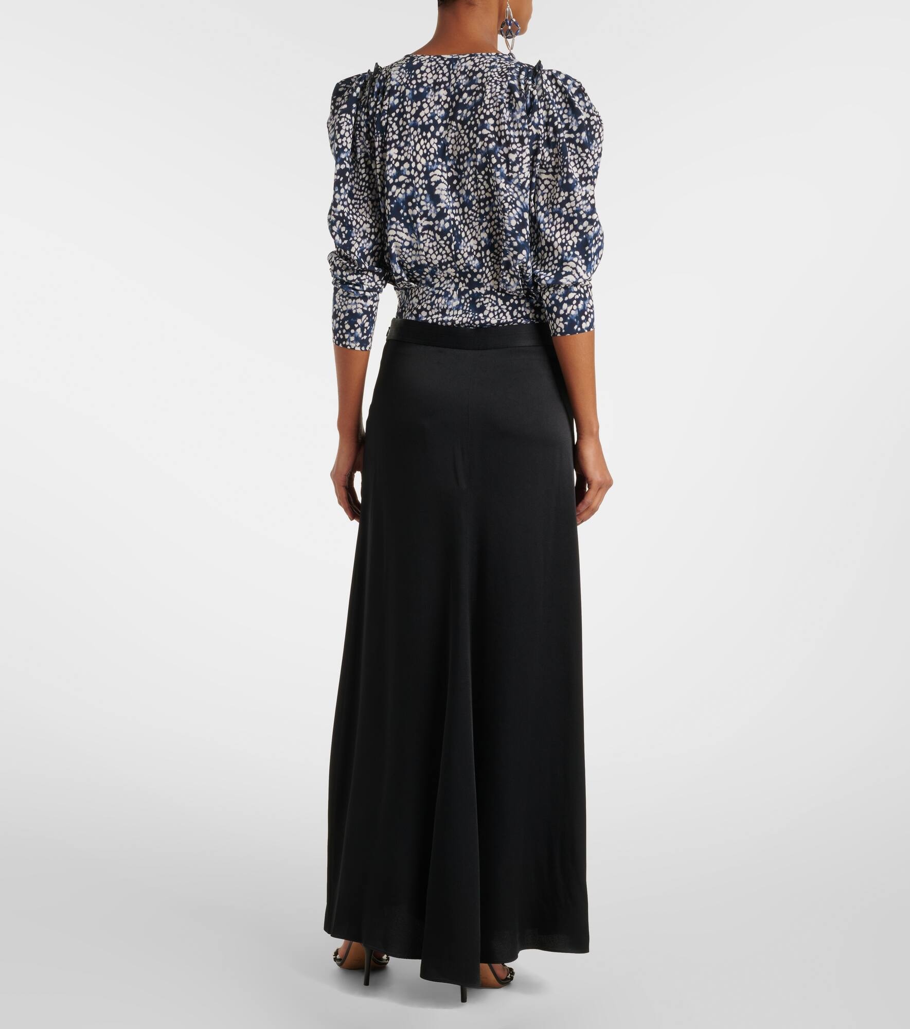 Kayana satin maxi skirt - 3