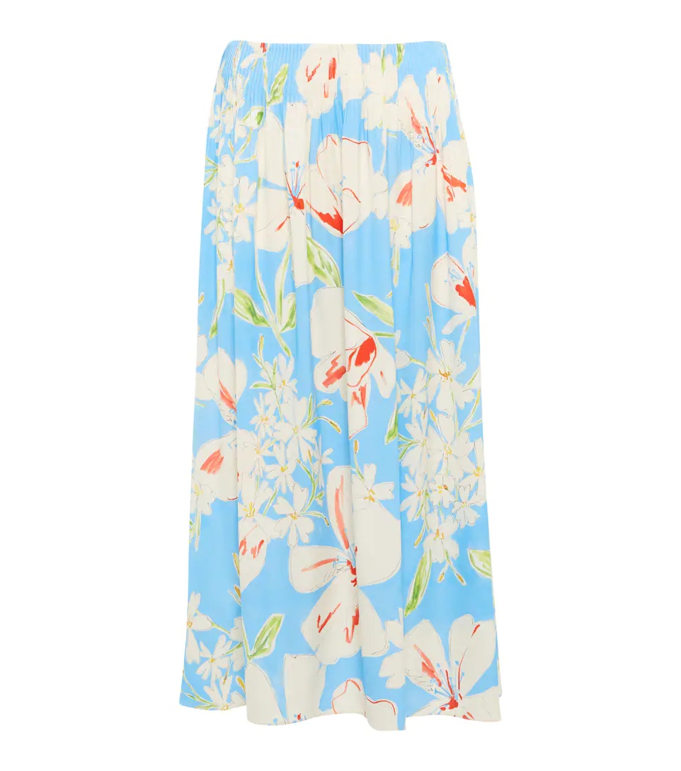 Beck floral silk-blend midi skirt - 1