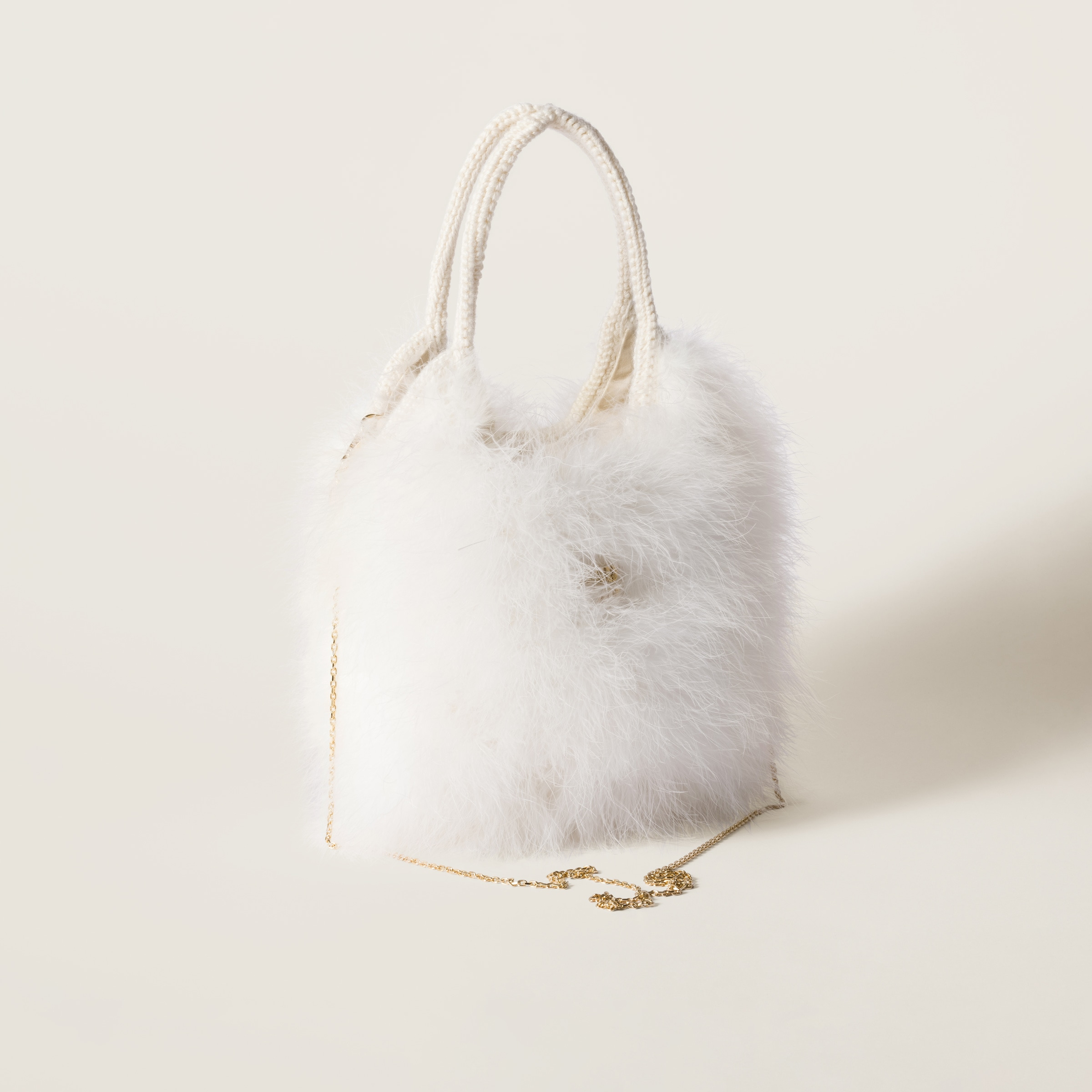 IVY crochet handbag with feathers - 2