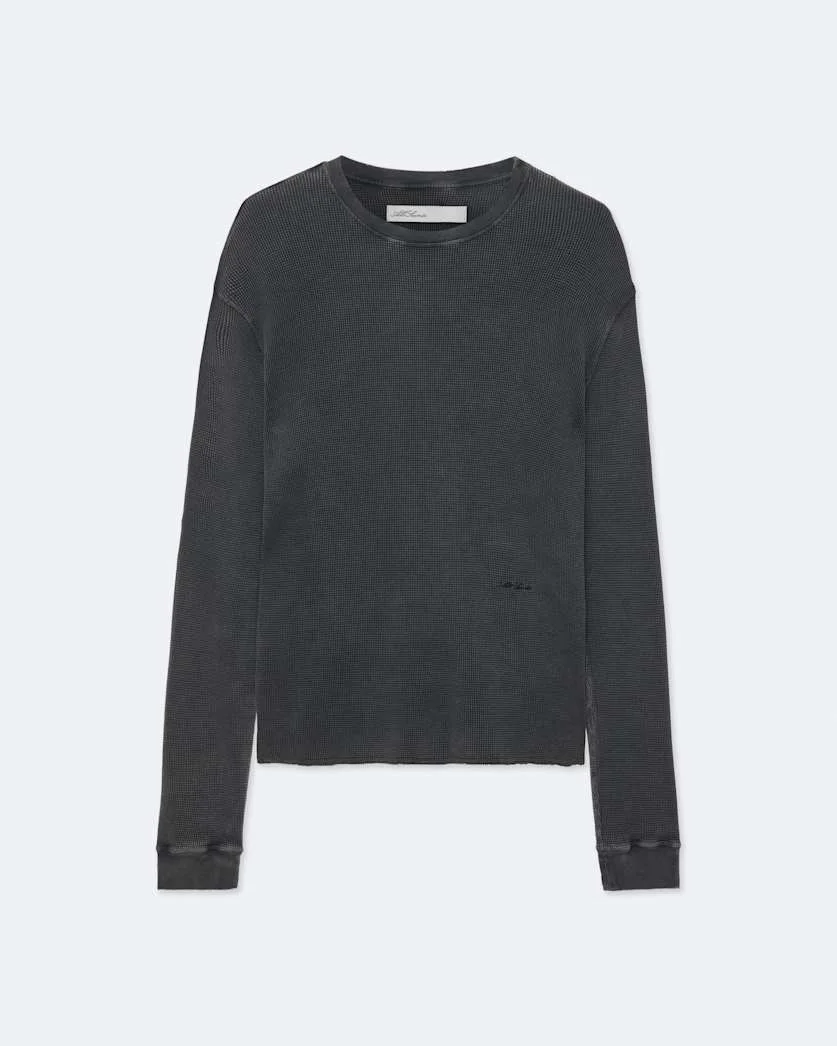 RAINE WAFFLE-KNIT LONG-SLEEVE T-SHIRT - 1