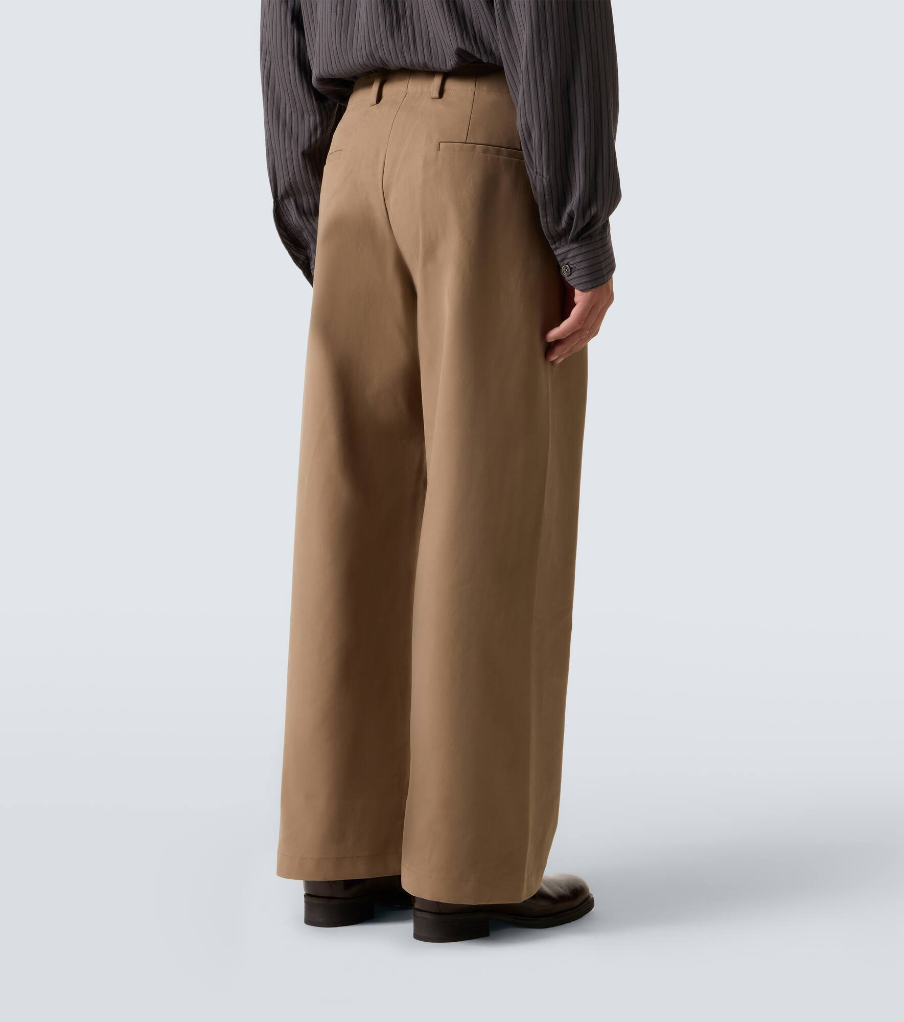 Bridge cotton twill wide-leg pants - 4