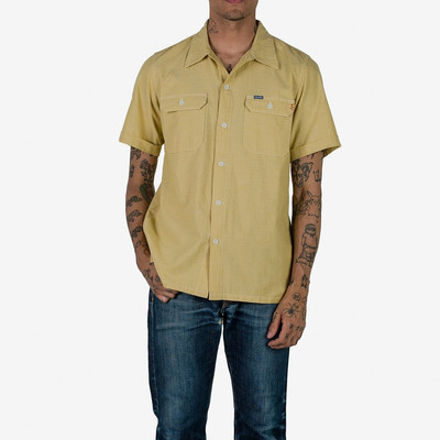 Iron Heart IHSH-388-YEL 4oz Selvedge Short Sleeved Summer Shirt - Yellow outlook