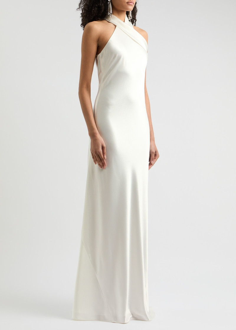GALVAN Galvan Pandora Bridal Halterneck Satin Gown outlook