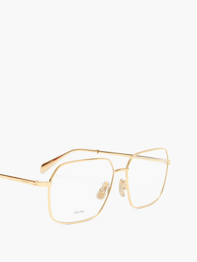 CELINE Square metal glasses outlook