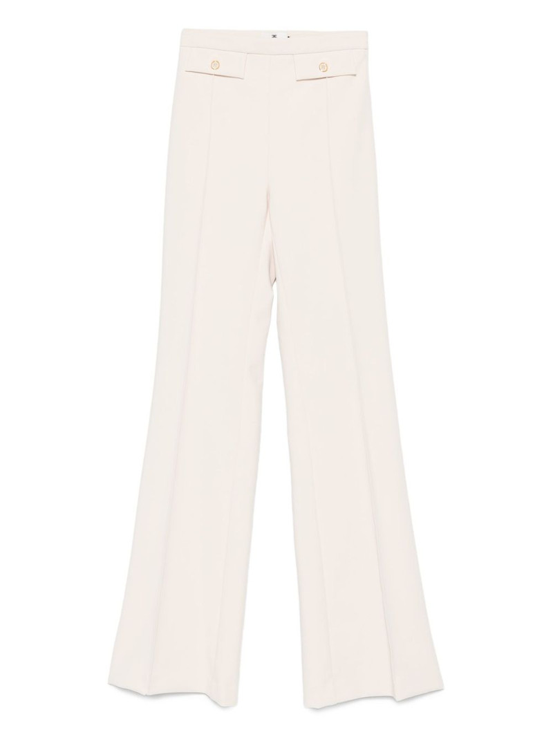 button-detailed flared trousers 1