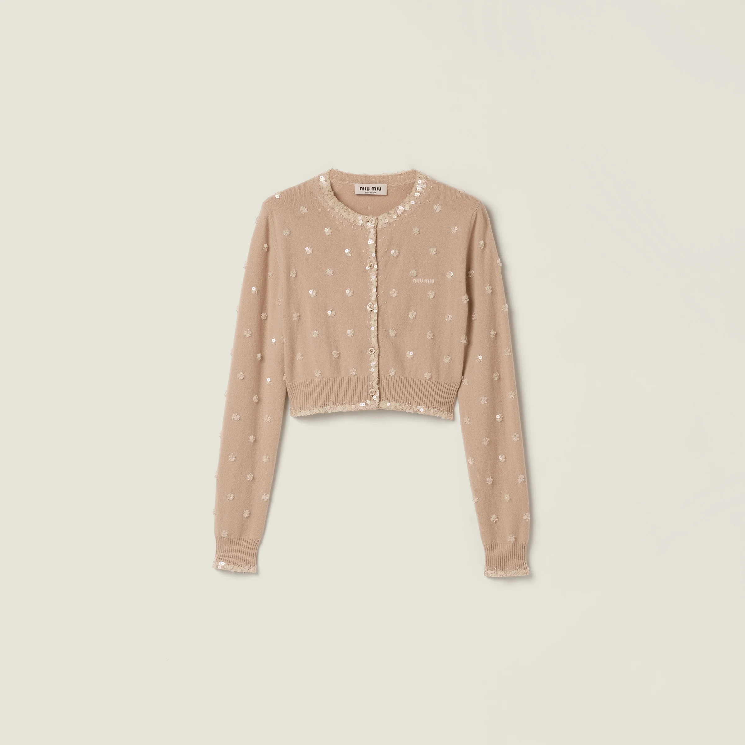 Embroidered cashmere cardigan - 1
