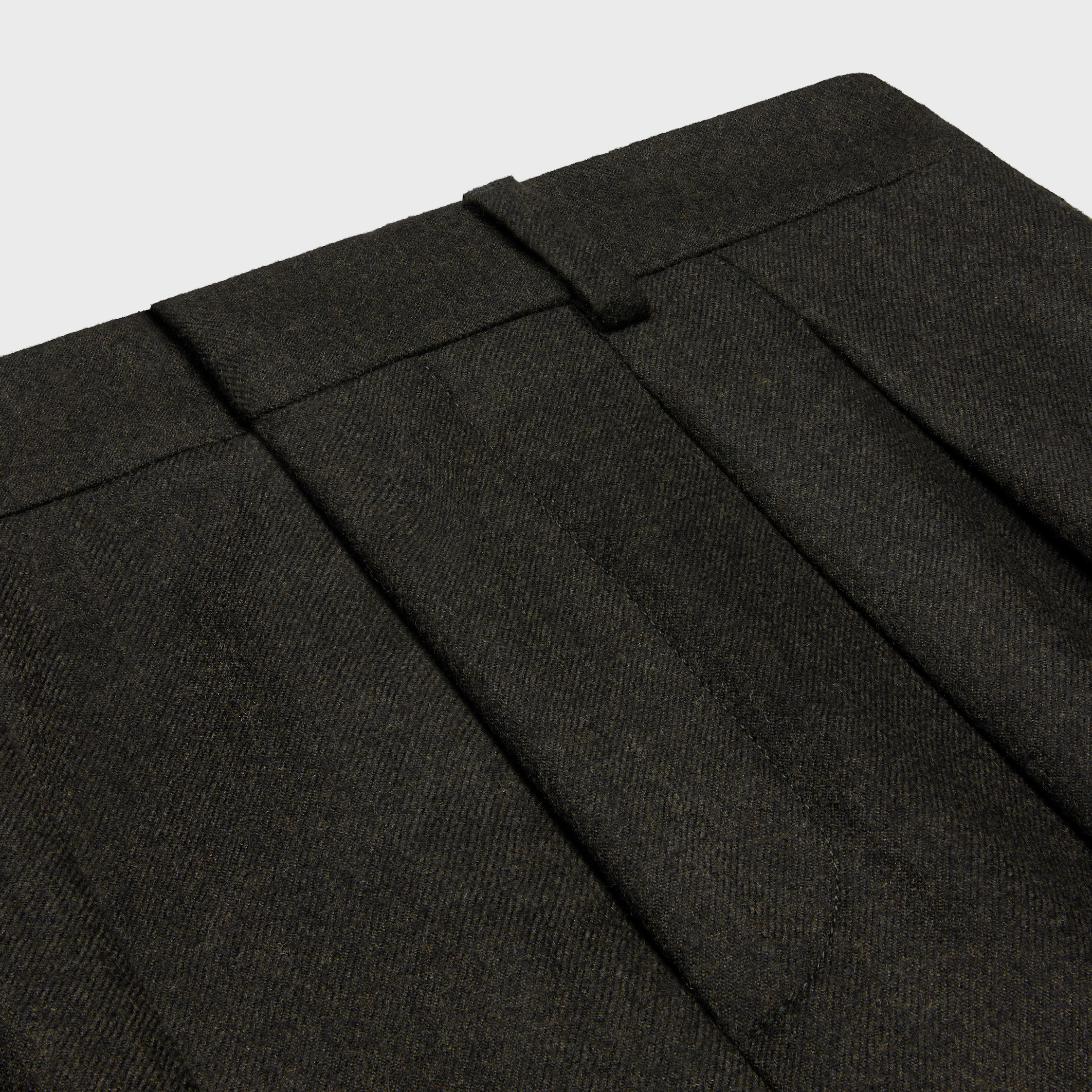 double-pleated tixie pants in cashmere flannel - 3
