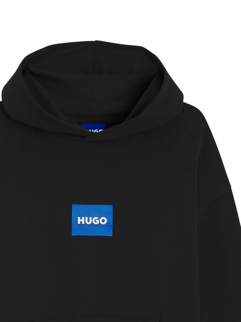 HUGO logo-patch hooded sweatshirt outlook