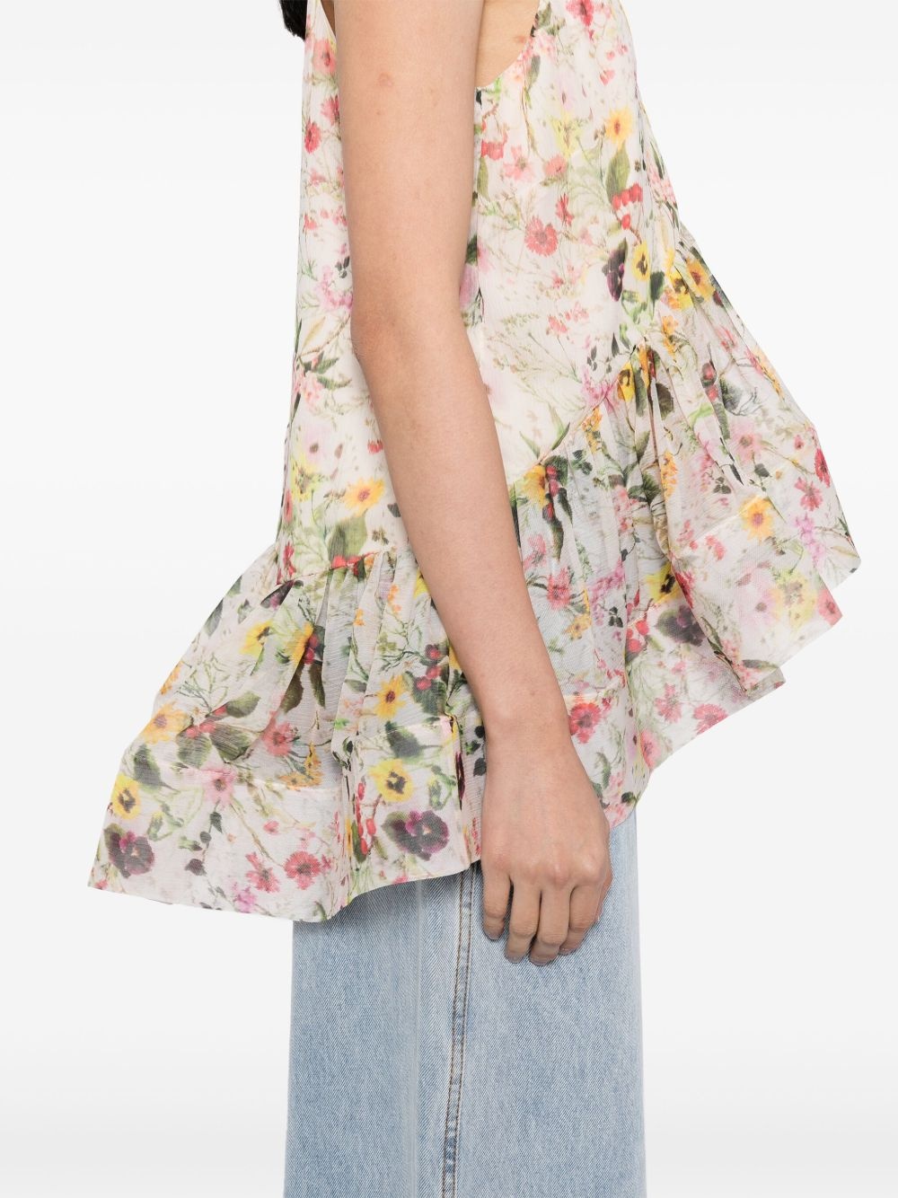 printed chiffon top - 5