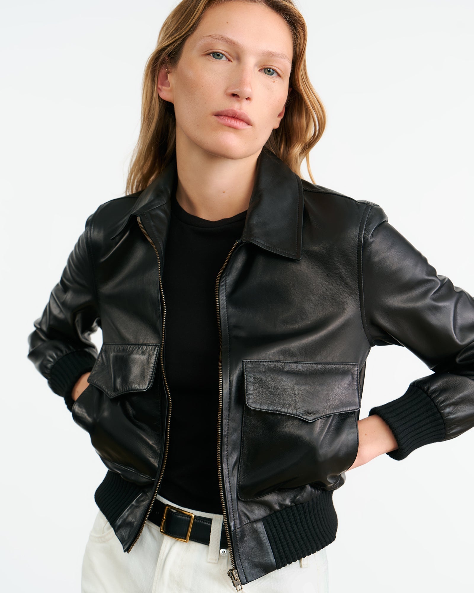 REDLEY LEATHER BOMBER JACKET - 3