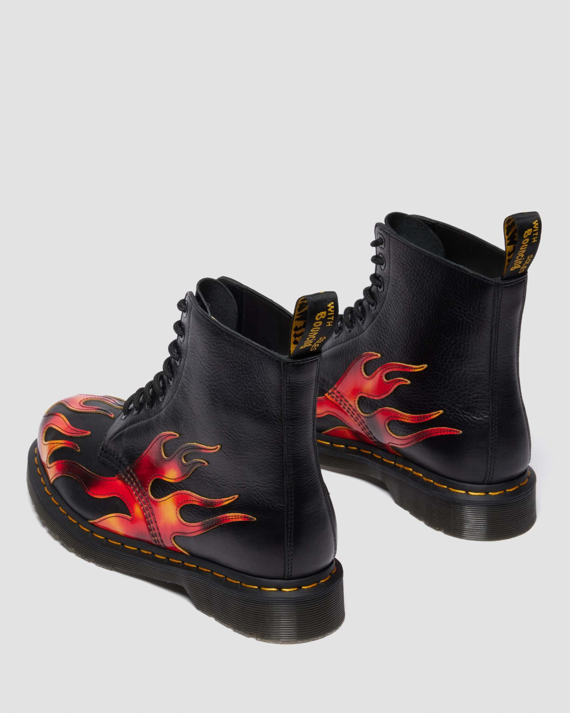 1460 PASCAL FLAME Arcadia Rub Off Leather Boots - 9