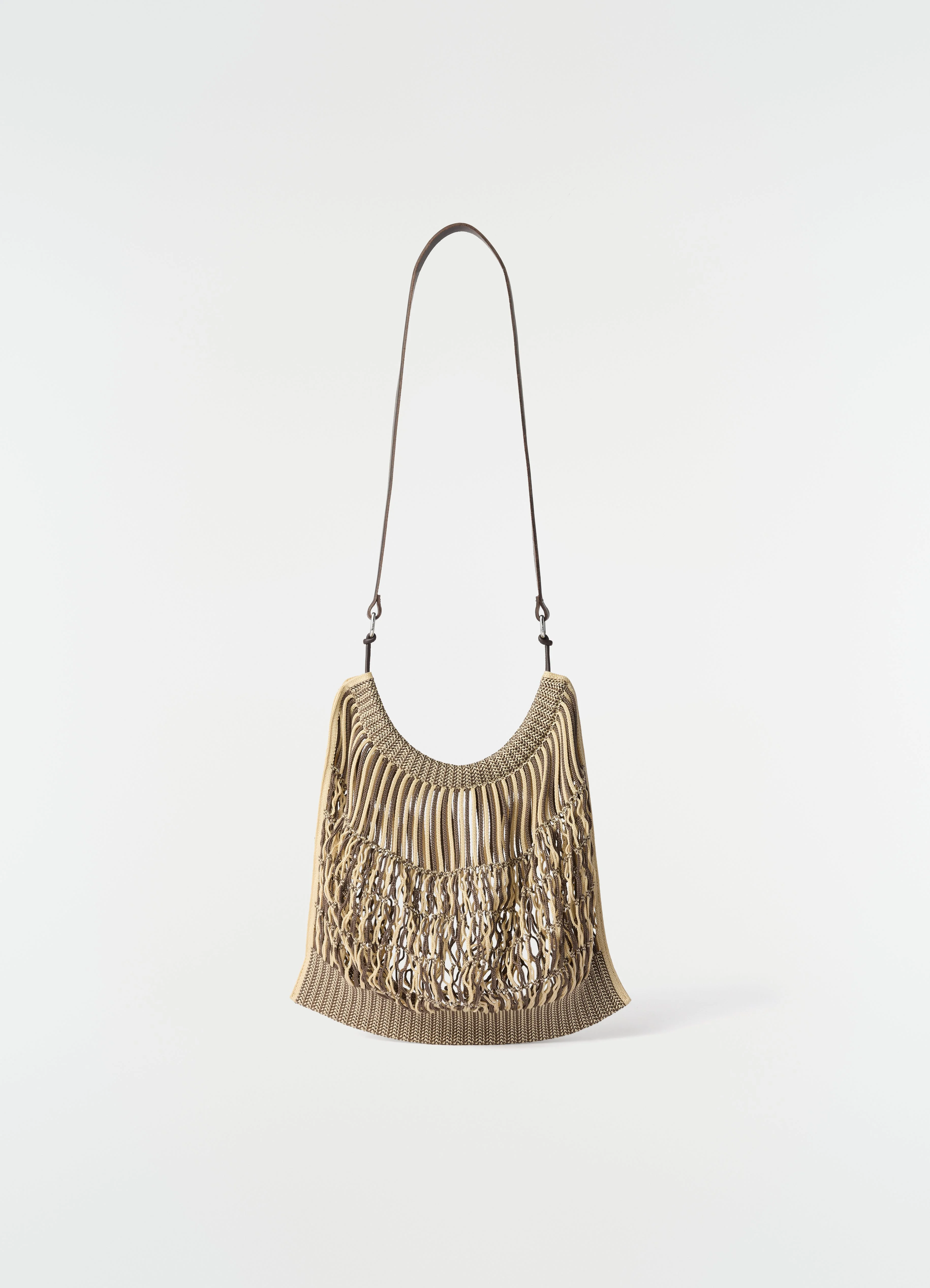 LARGE CROSSBODY FILT NET SHOPPING BAG - 1