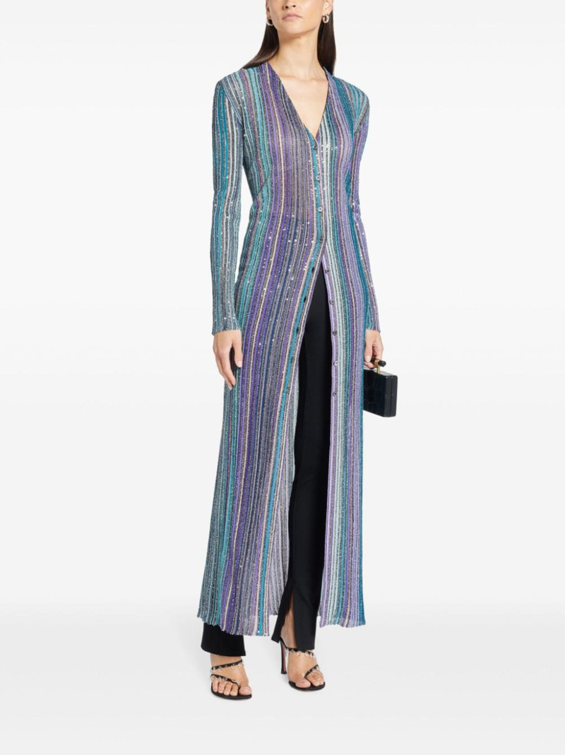 Missoni sequinned pleated cardigan outlook