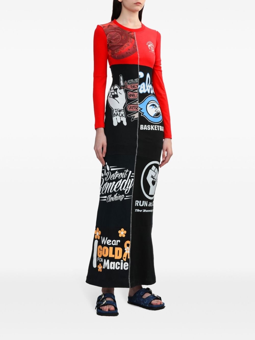 Regenerated patchwork dress - 2